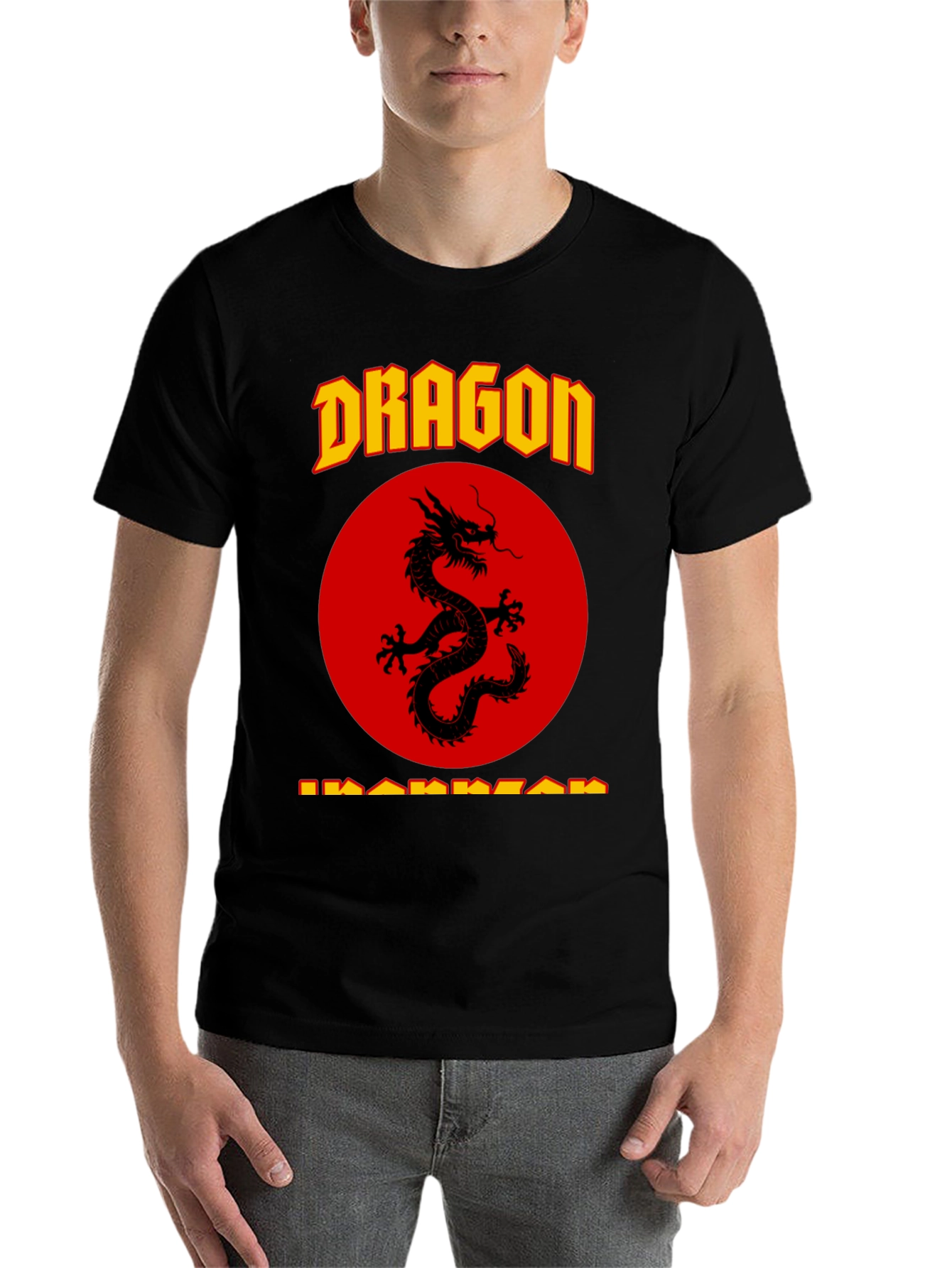 Black Dragon Warrior Graphic T-Shirt - Black view 7