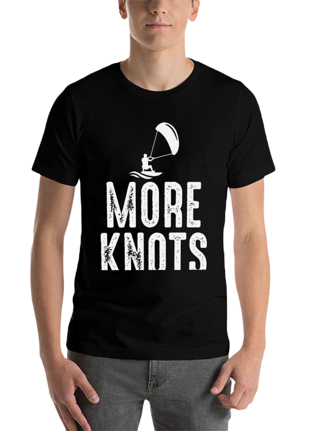 Black More Knots Black Graphic Tee view 7