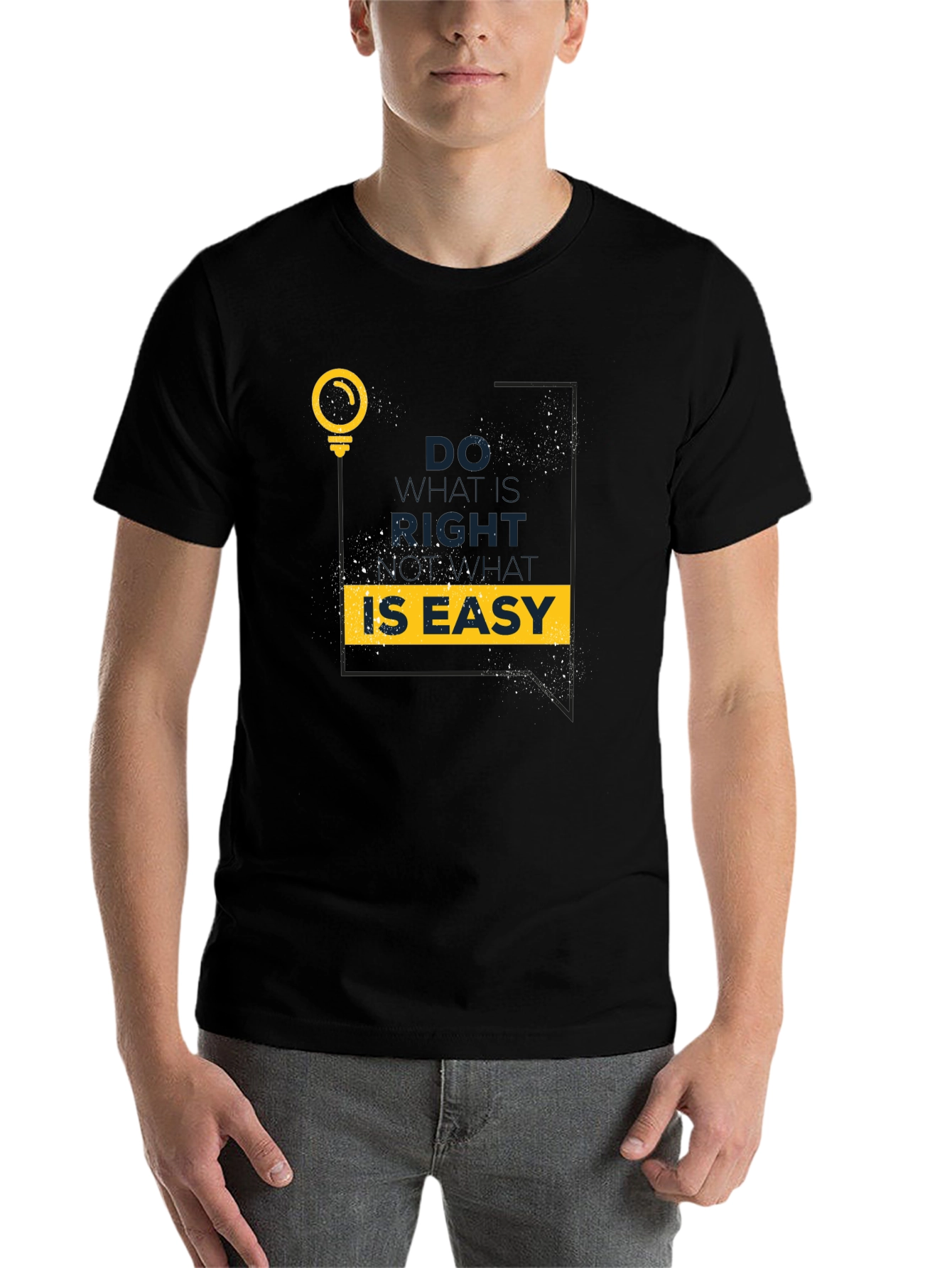 Black Motivational Graphic Tee: Do What Is Right view 7