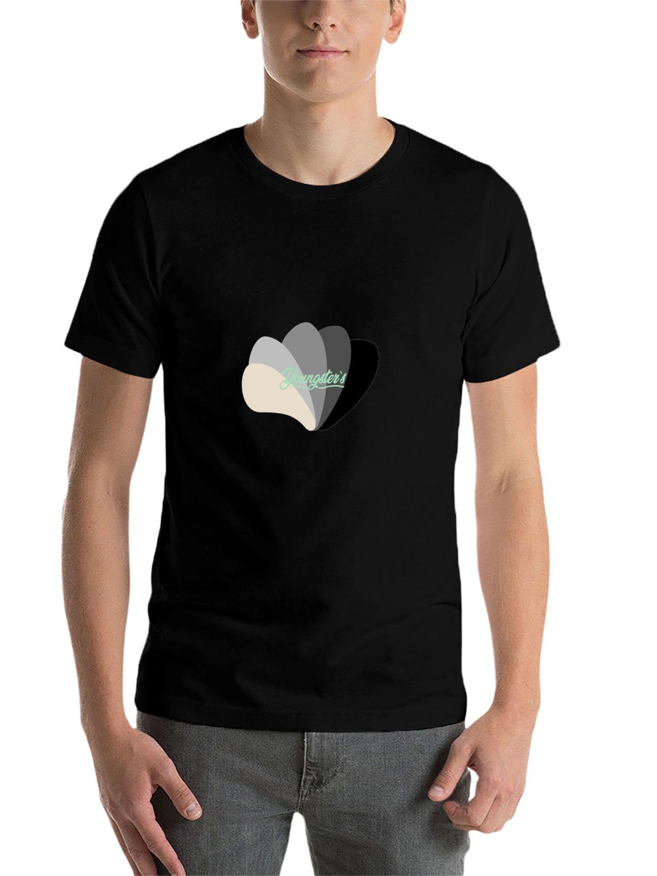 Black Youngster's Graphic Tee - Black Cotton view 7