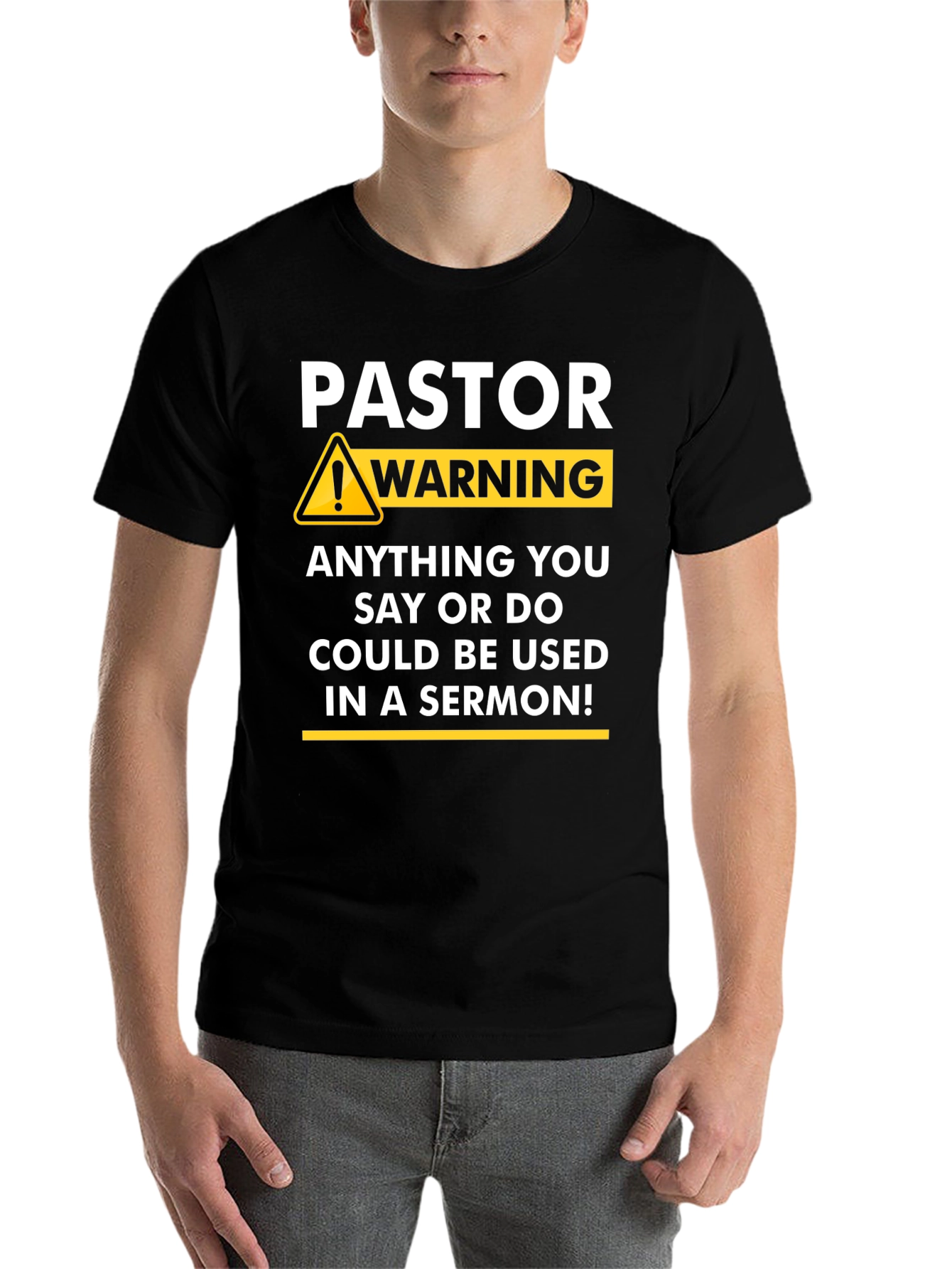 Pastor Warning Graphic Novelty T-Shirt - 7