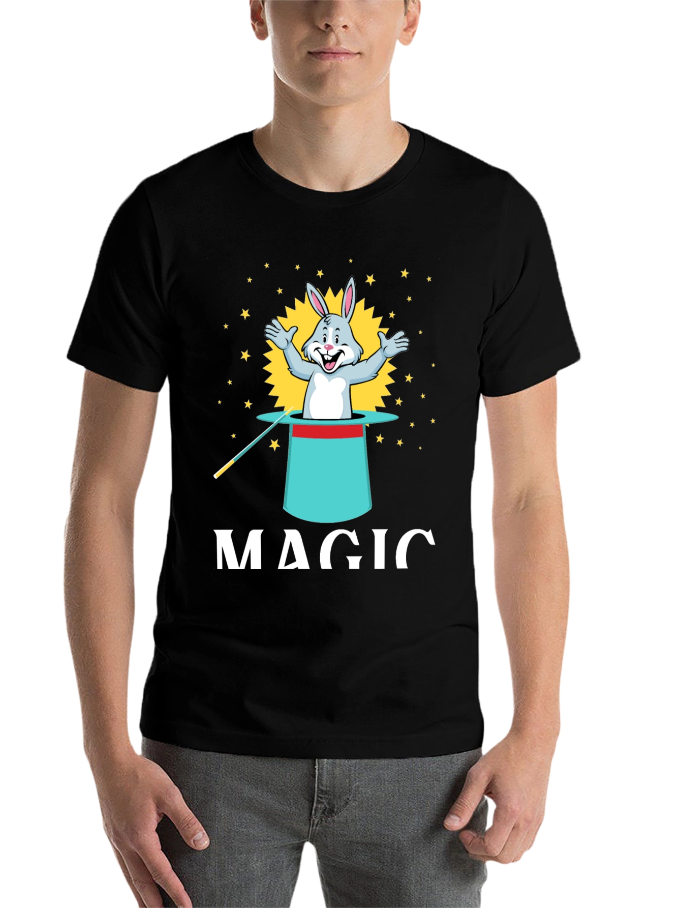 Black Magic Rabbit Tee - Illusionist Style view 7