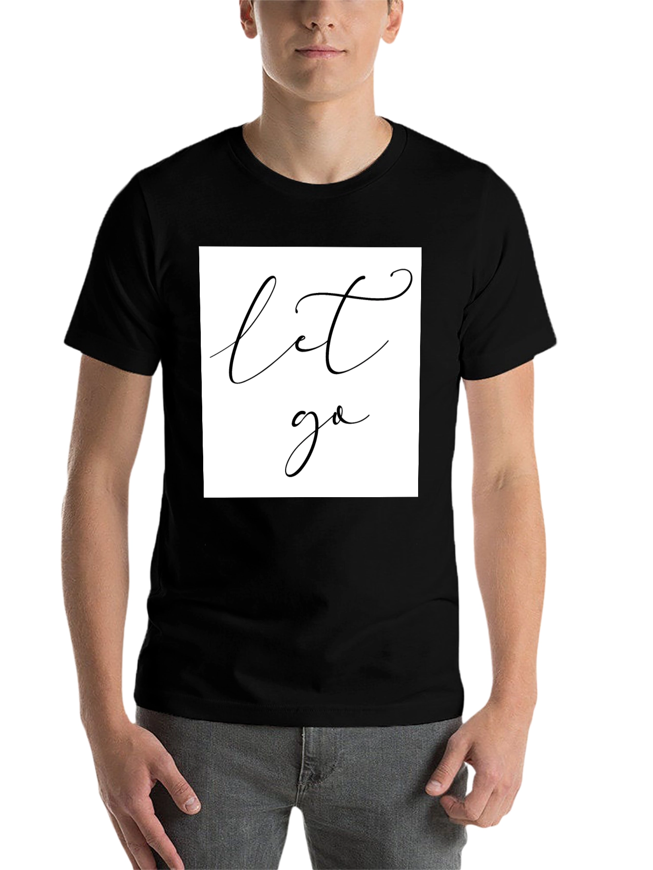 Black Let Go Graphic Tee - Black view 7