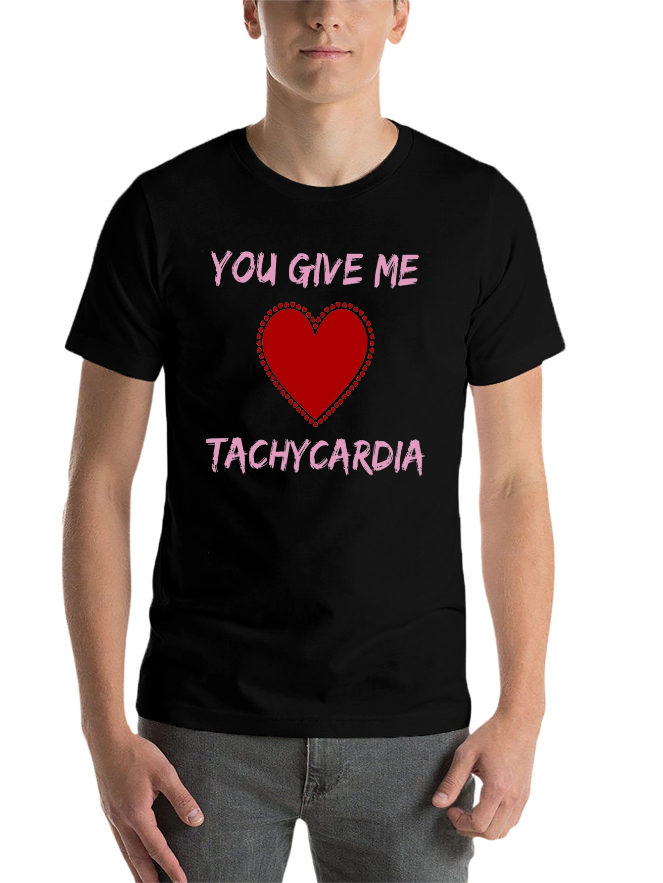 Black You Give Me Tachycardia Graphic Tee view 7