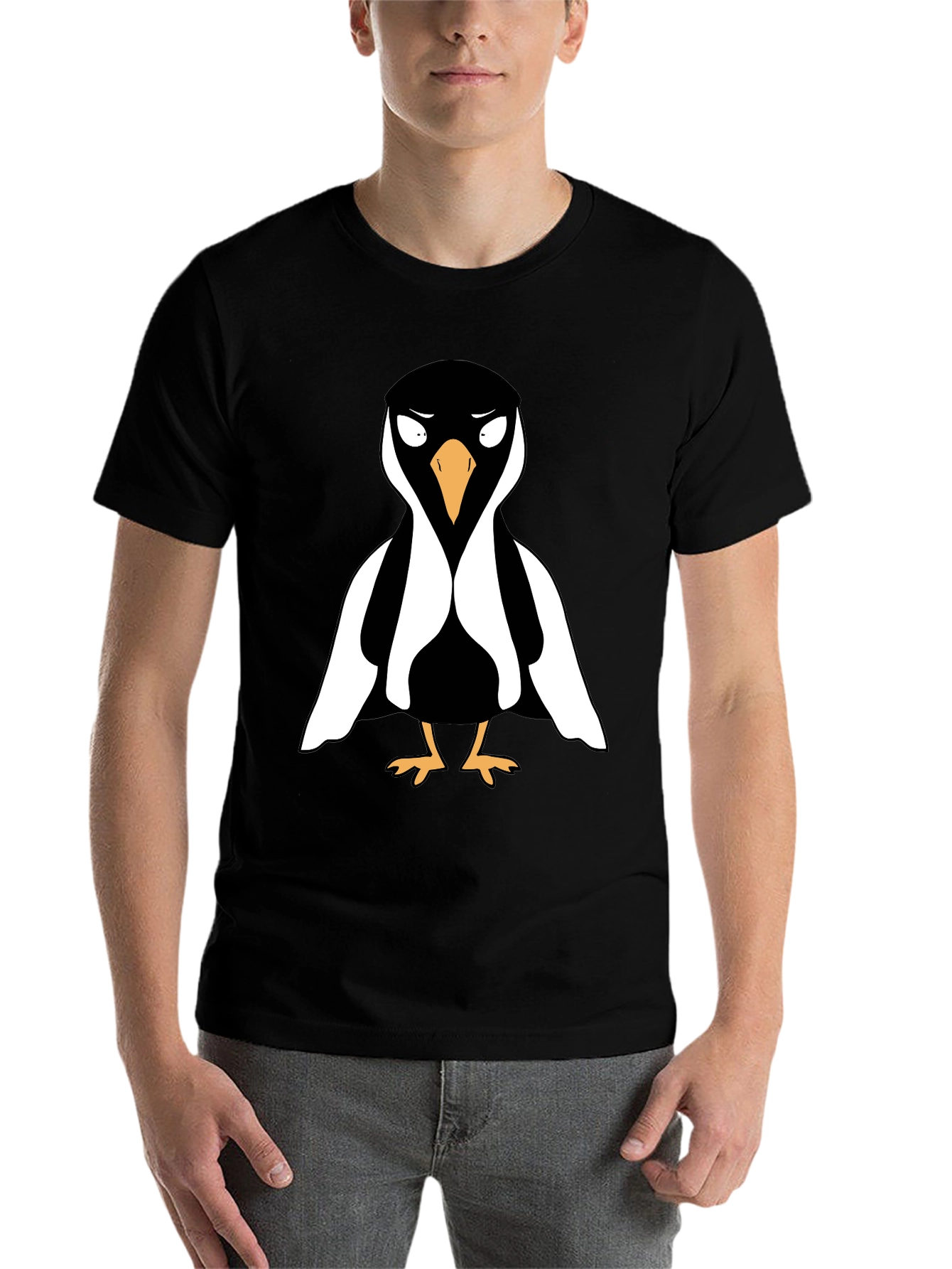 Black Cool Penguin Graphic Tee - Black T-Shirt view 7