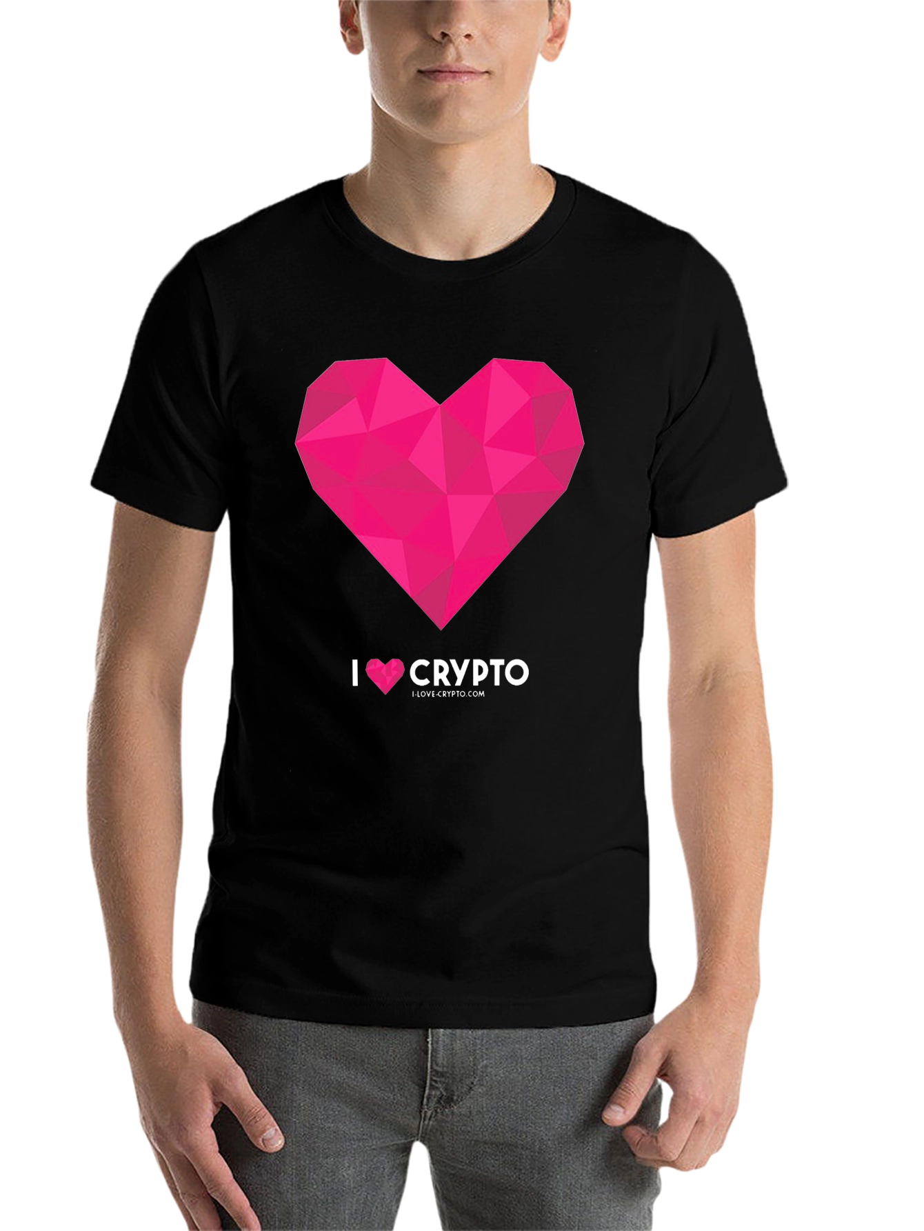 Black I Heart Crypto Black Graphic Tee view 7