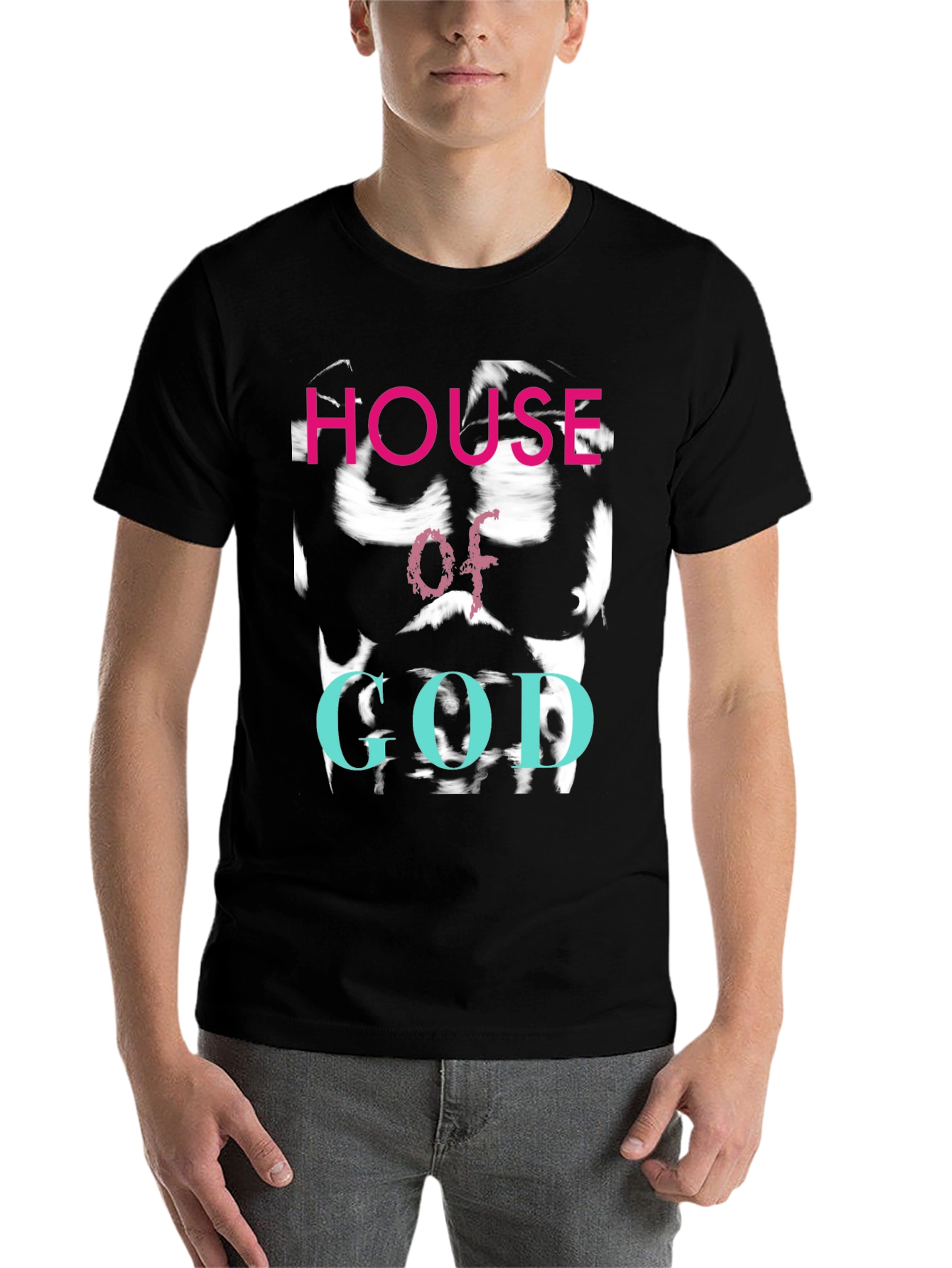 Black House of God Graphic Tee - Edgy Streetwear view 7