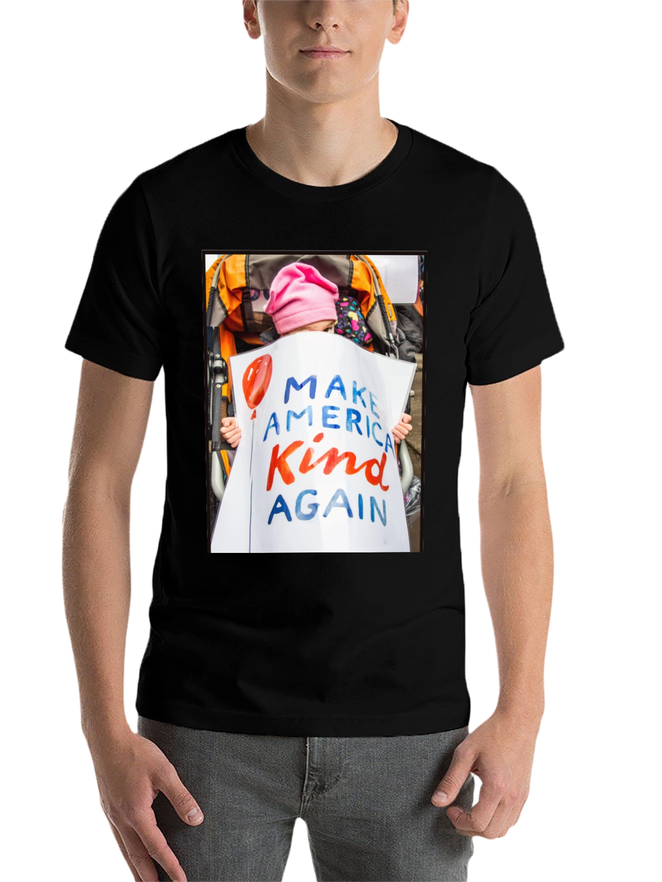 Black Make America Kind Again Graphic T-Shirt view 7