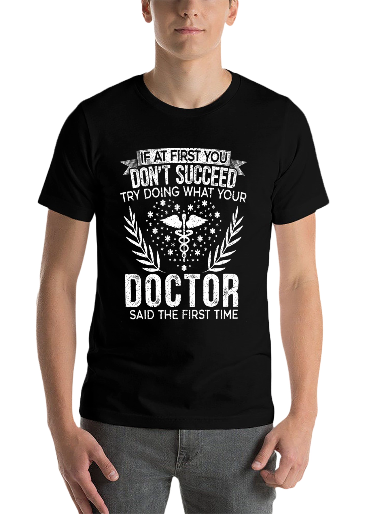 Black Doctor's Orders T-Shirt - Funny Medical Advice Tee view 7