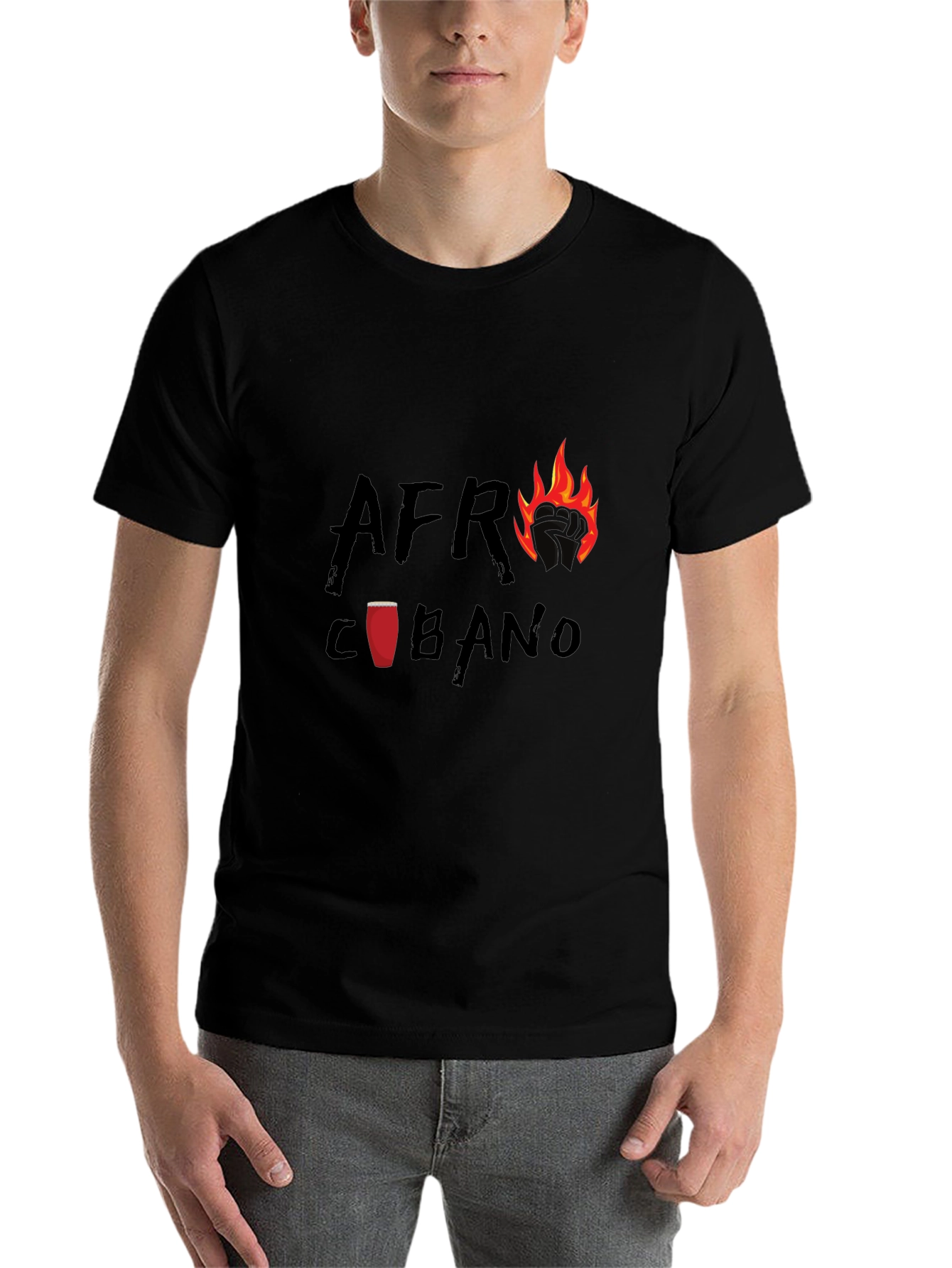 Black Afro Cubano T-Shirt - Stylish Graphic Tee view 7