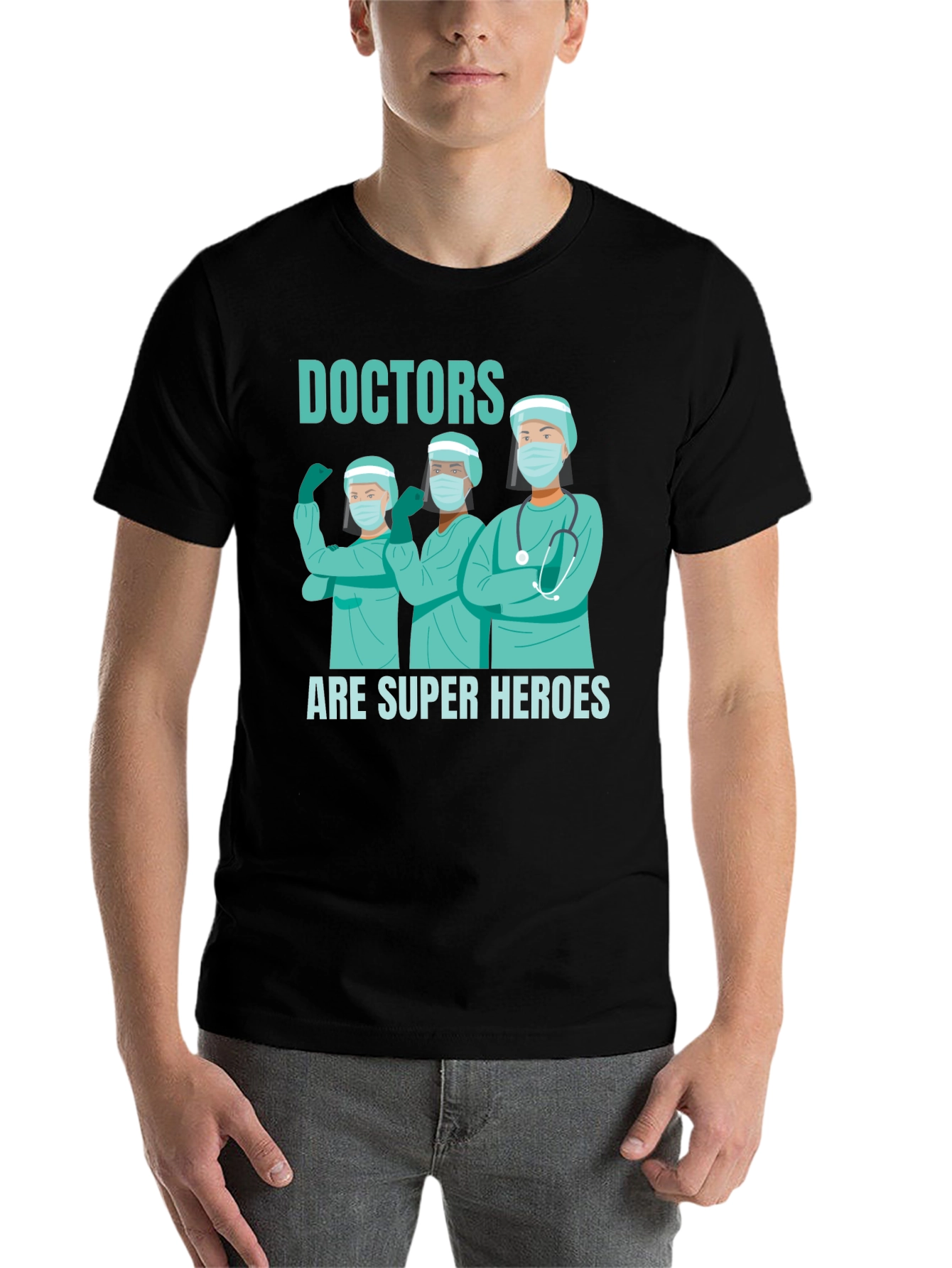 Black Doctors Are Super Heroes T-Shirt view 7