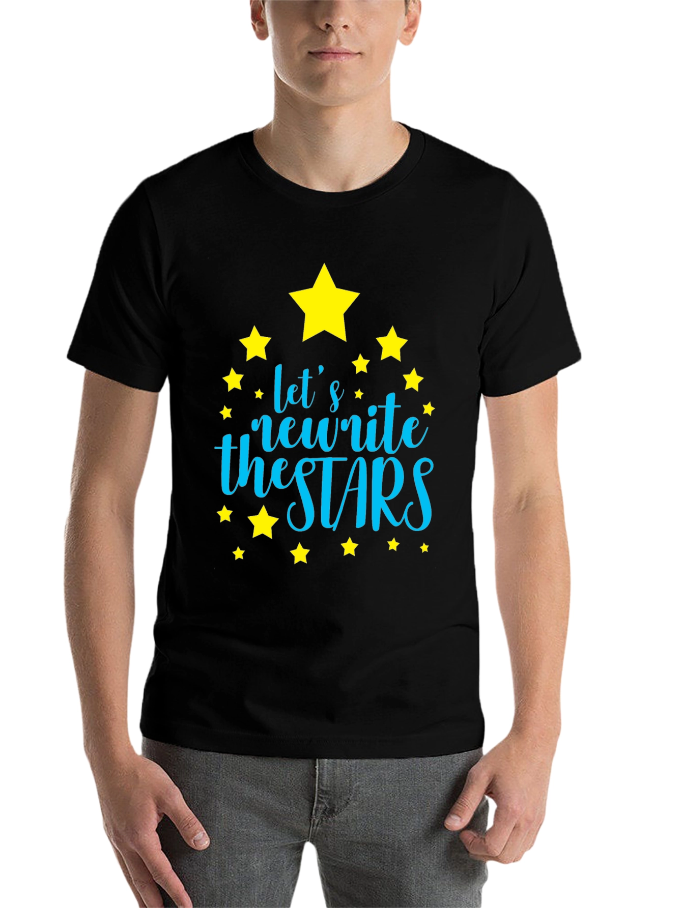 Black Let's Rewrite the Stars T-Shirt - Trendy Graphic Tee view 7