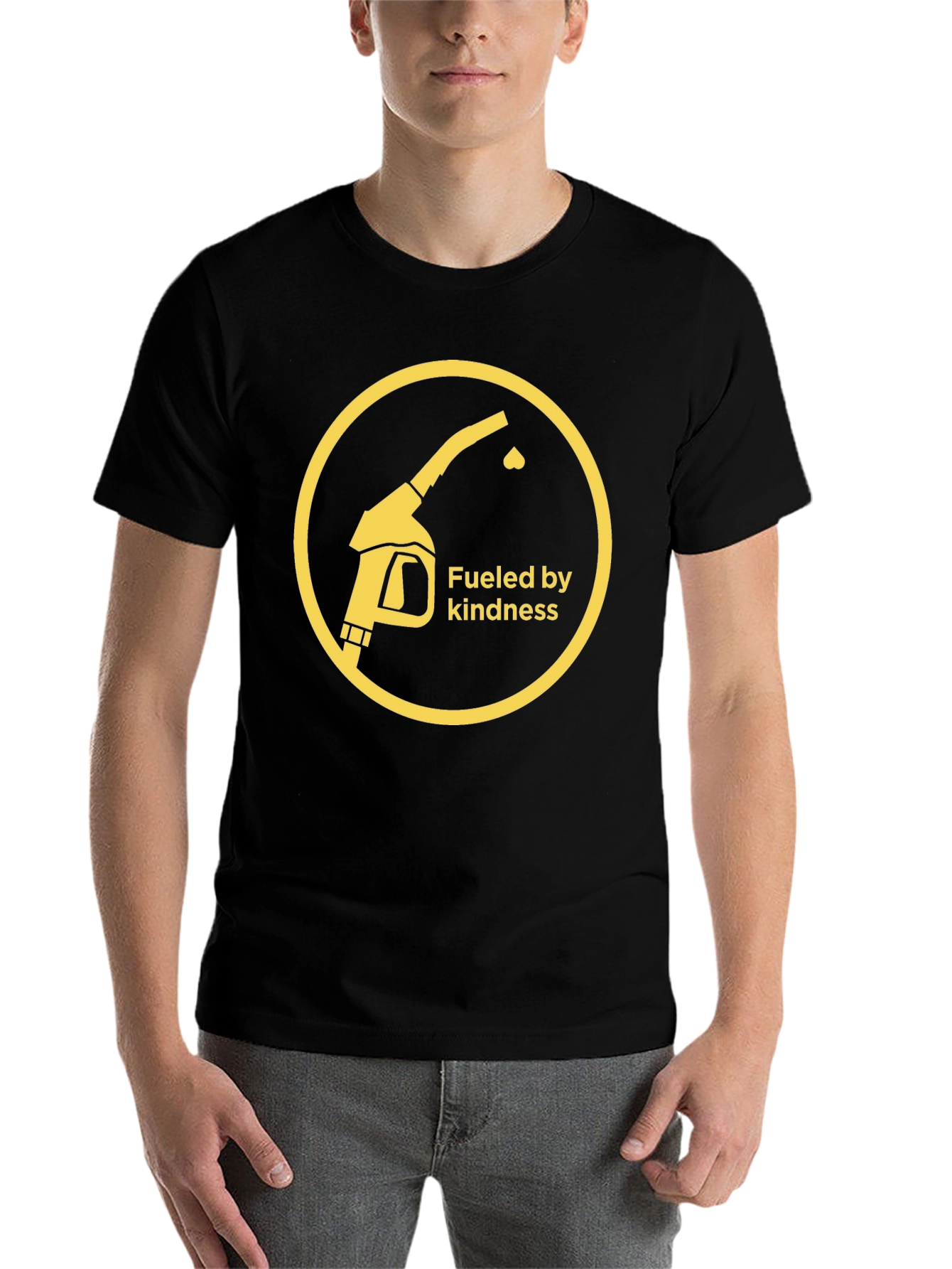 Black Fueled by Kindness Graphic Tee - Black view 7