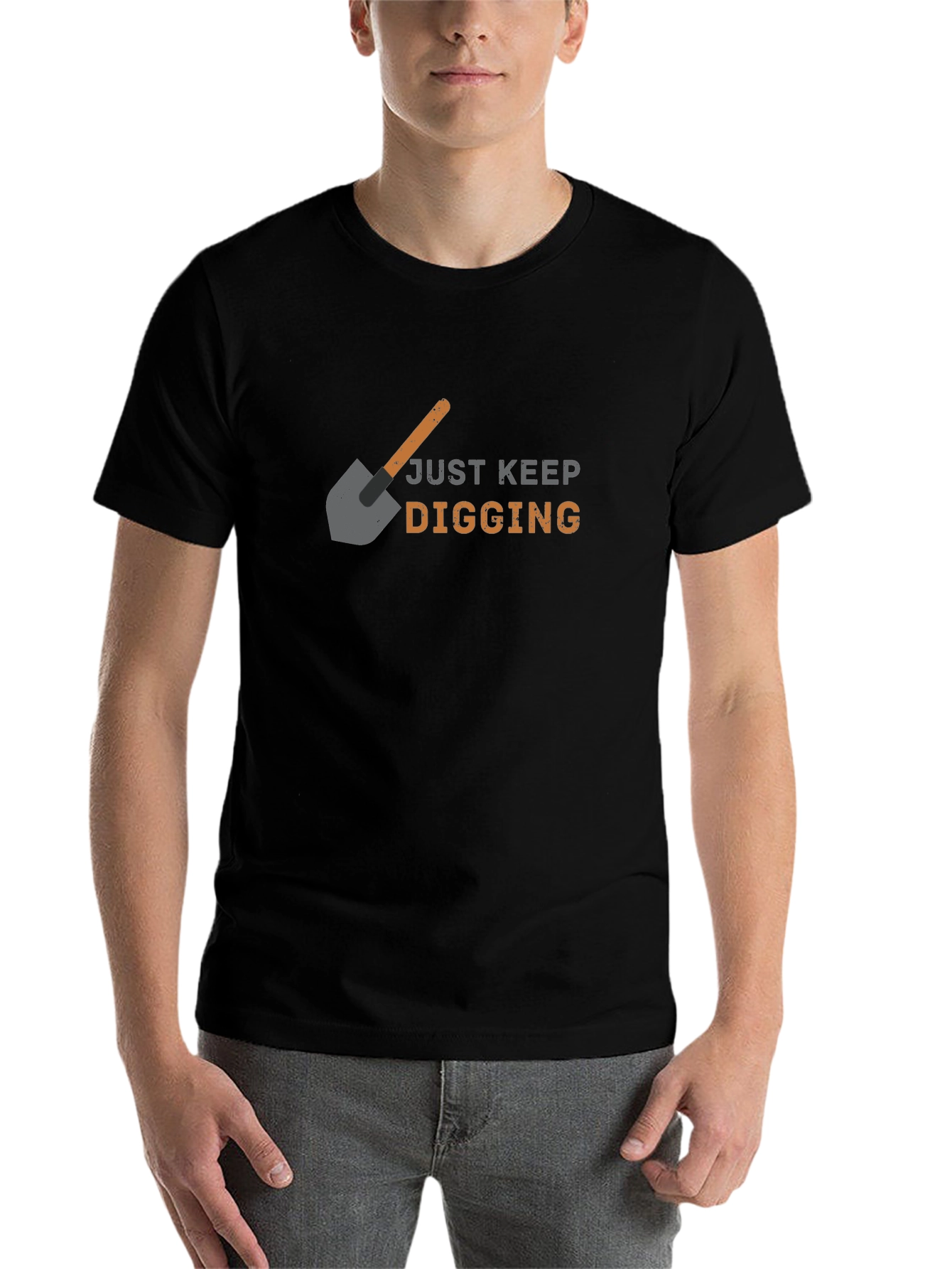 Black Just Keep Digging Black T-Shirt view 7
