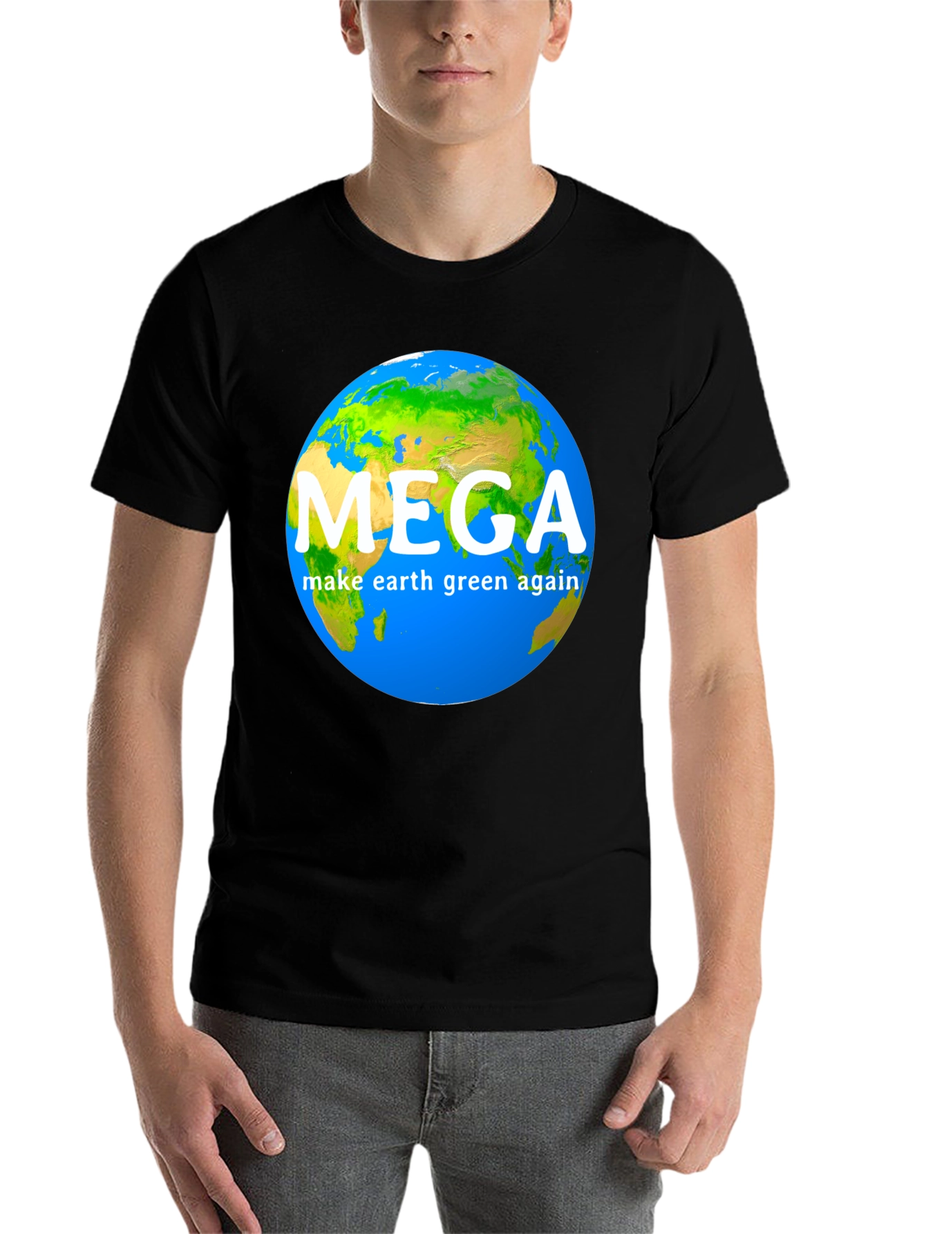 Black MEGA Make Earth Green Again T-Shirt view 7