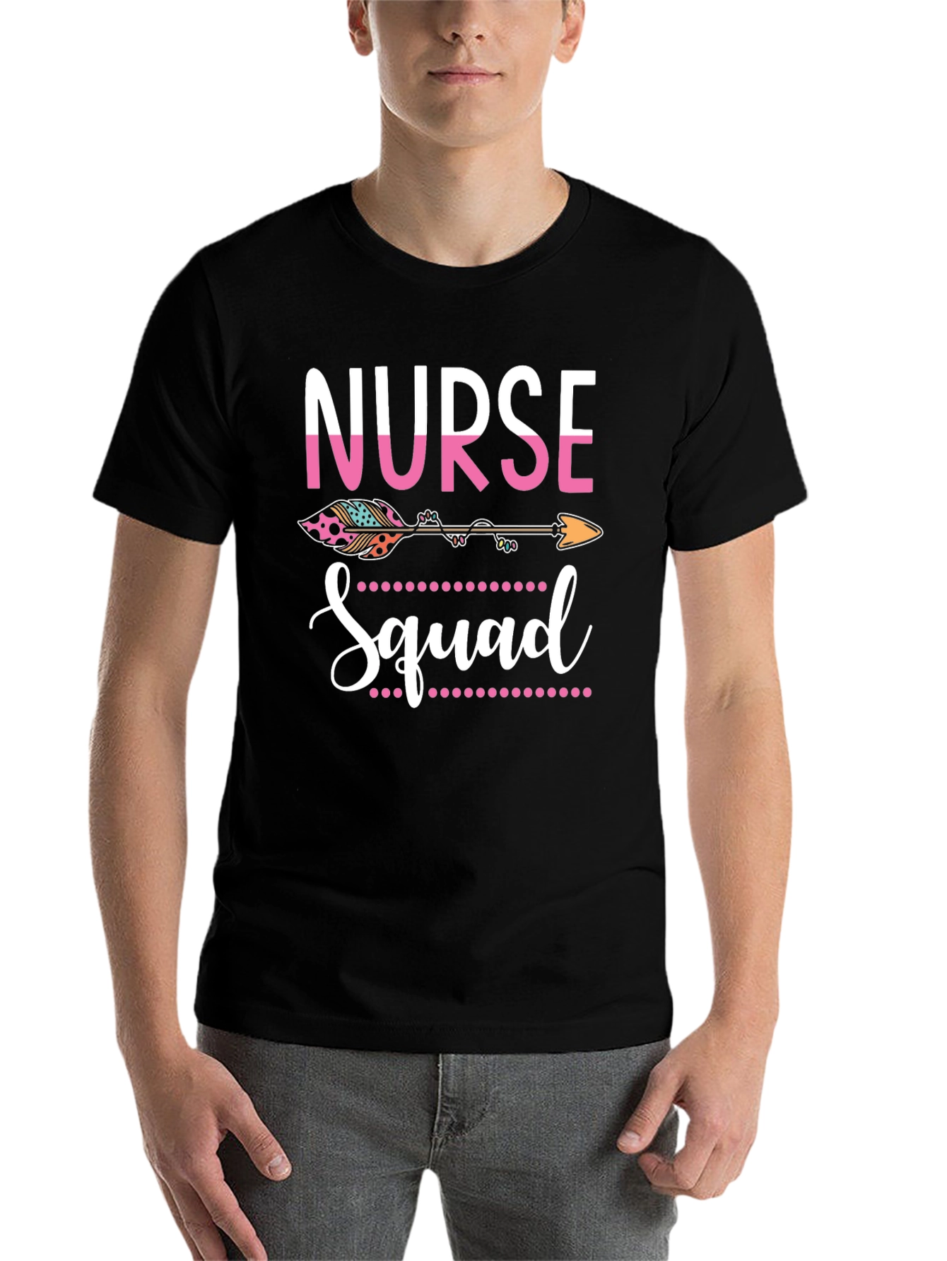 Black Nurse Squad Graphic Tee - Comfort and Style view 7