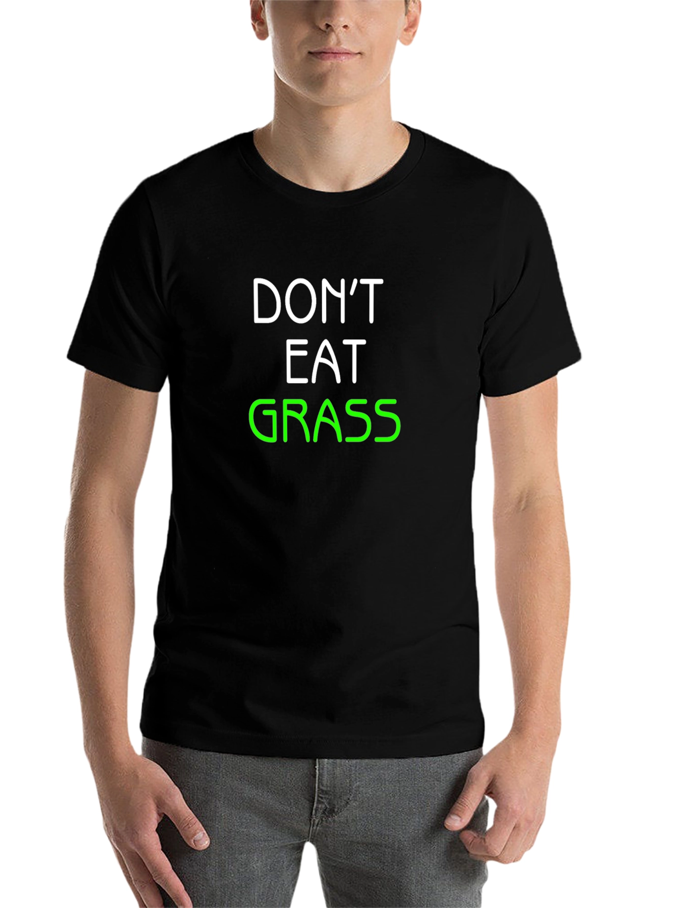 Black Don't Eat Grass T-Shirt - Funny Graphic Tee view 7
