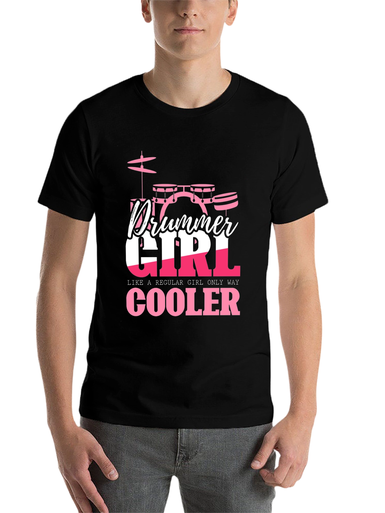 Black Drummer Girl Tee - Cooler Than Regular! view 7