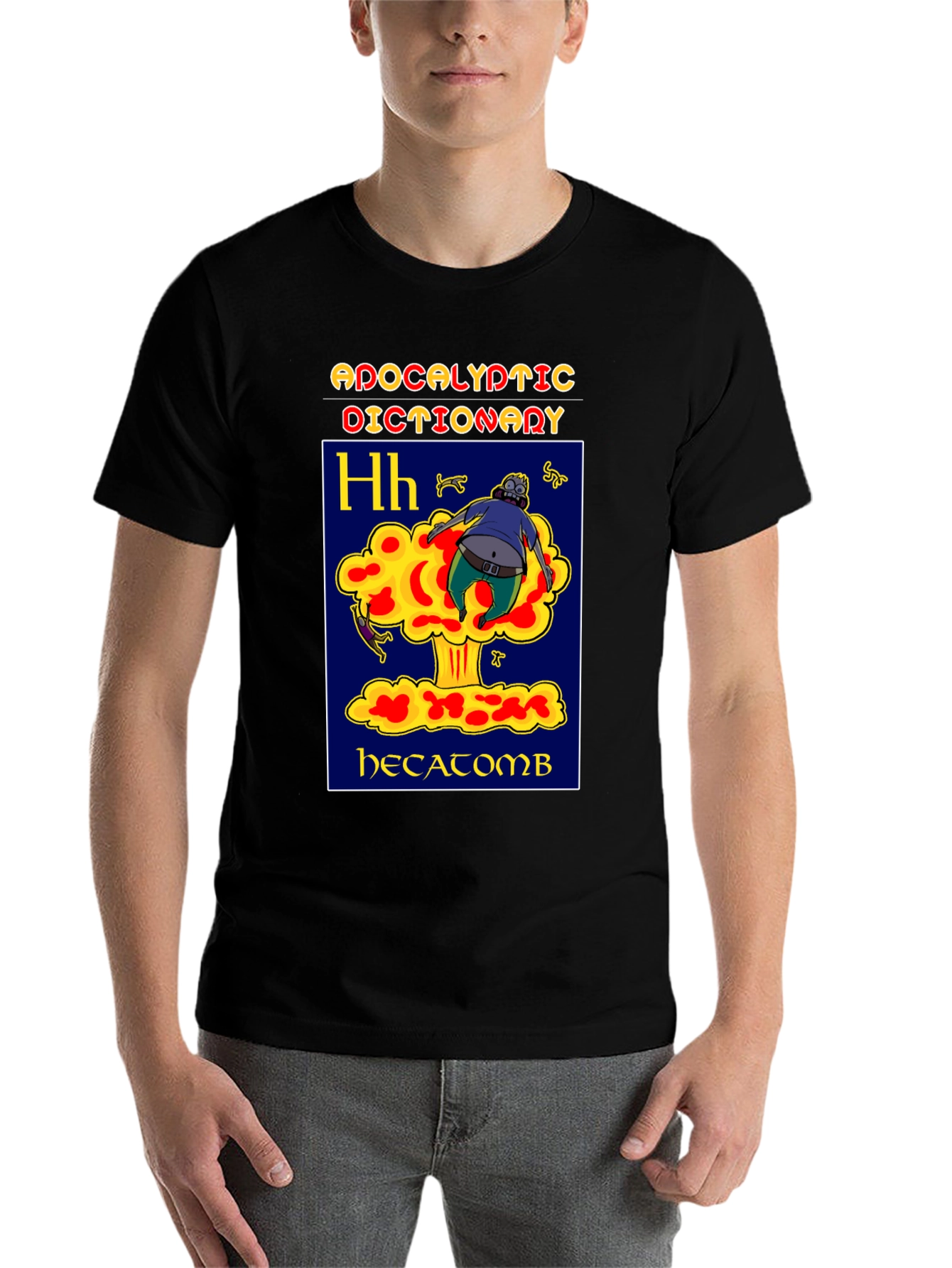 Black Apocalyptic Dictionary Hecatomb T-Shirt view 7