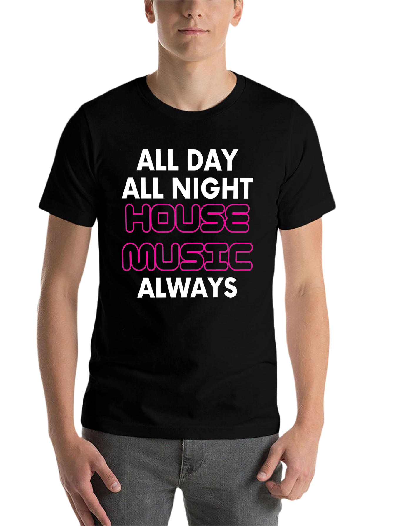 Black House Music Always T-Shirt view 7
