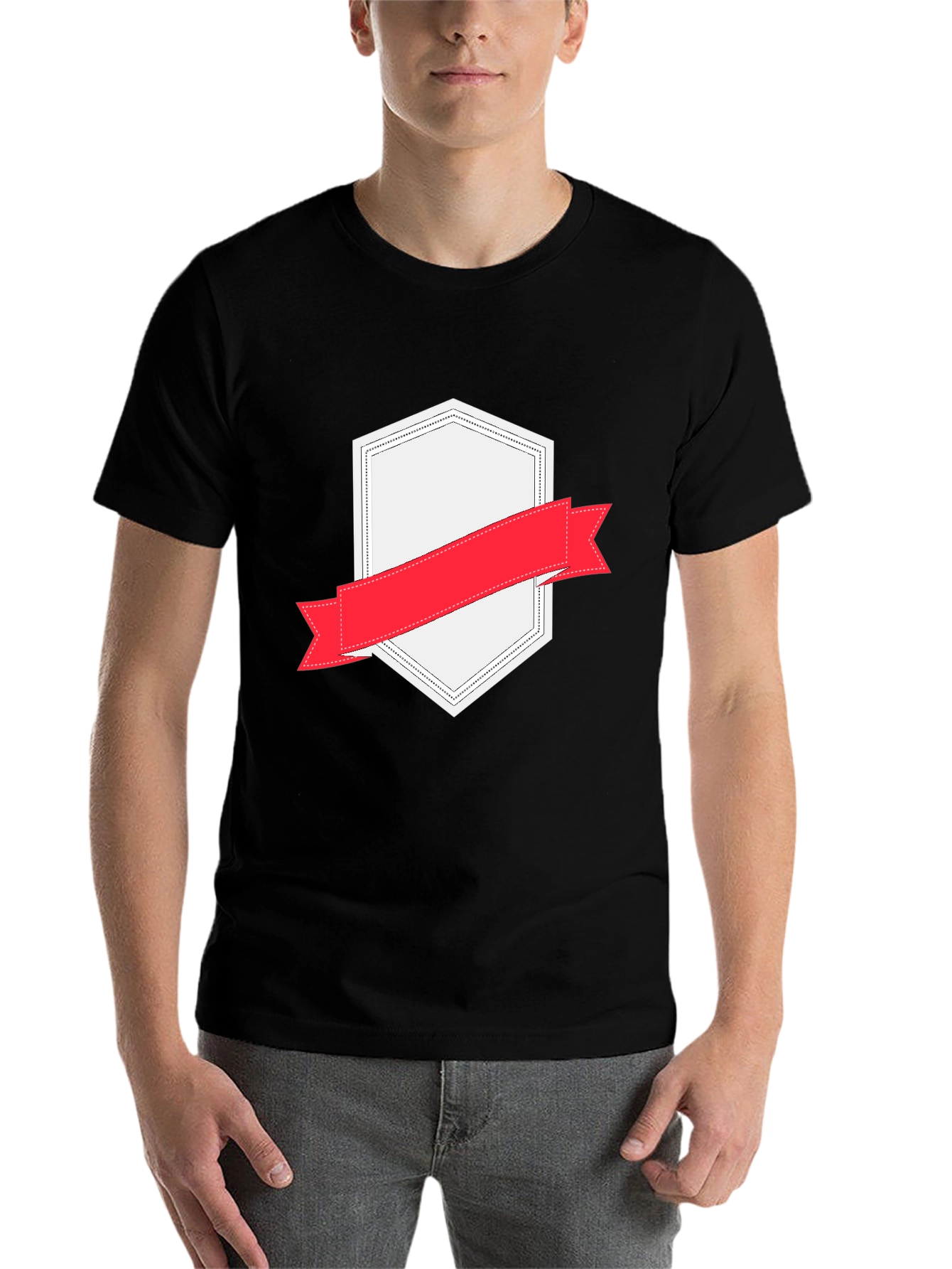 Black Black T-Shirt with Graphic Print view 7