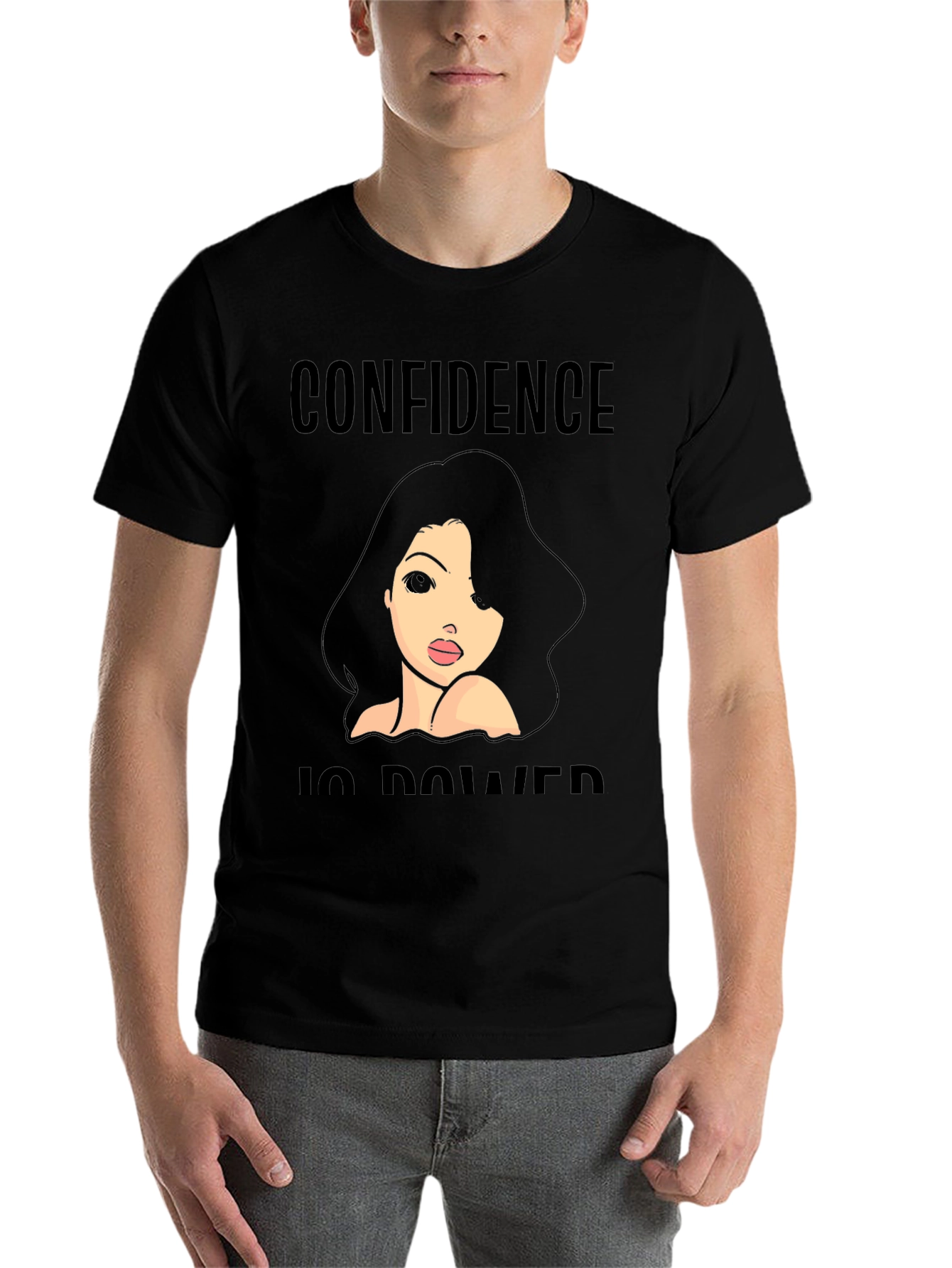 Black Confidence is Power Graphic T-Shirt view 7
