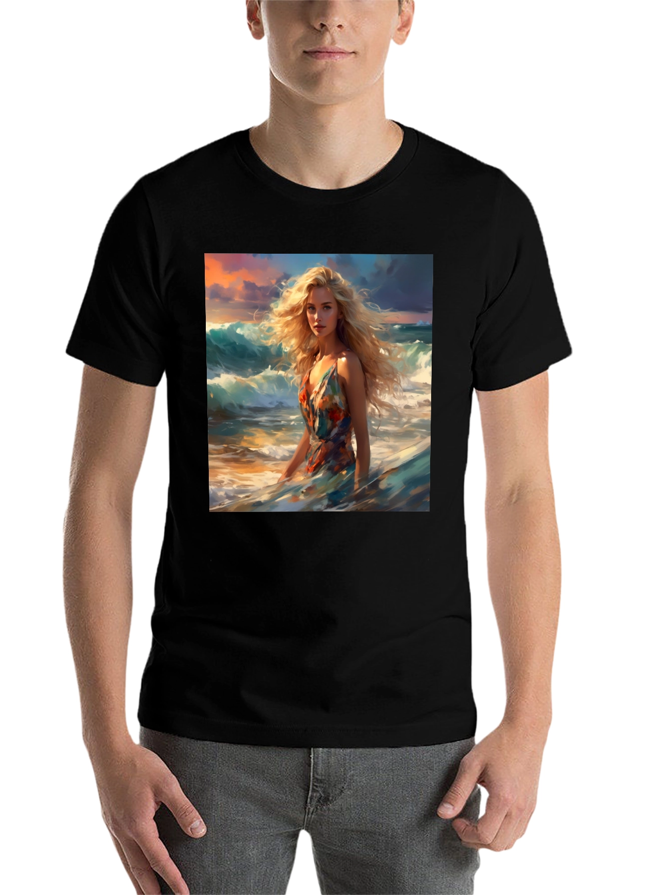 Black Ocean Dream T-Shirt - Stunning Art Print view 7