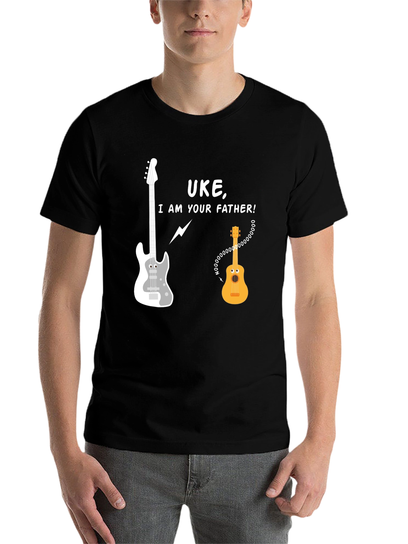Black Uke I Am Your Father T-Shirt view 7