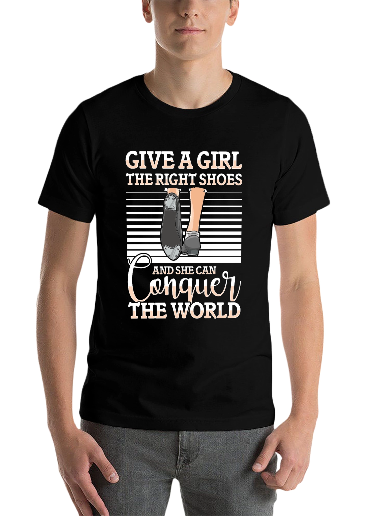 Black Girl's Right Shoes T-Shirt - Conquer the World view 7