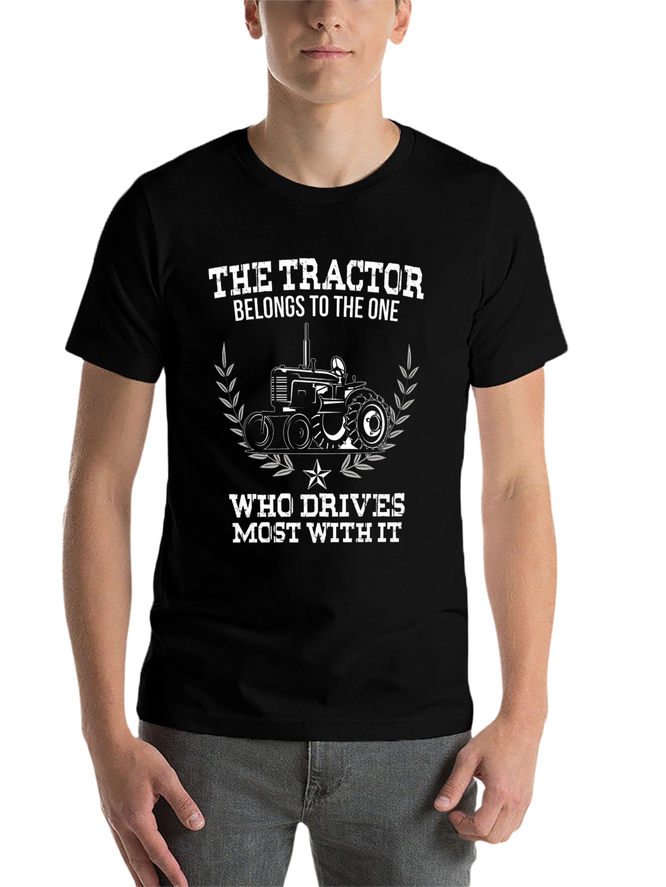 The Tractor Belongs to the One T-Shirt - Black Cotton - 7