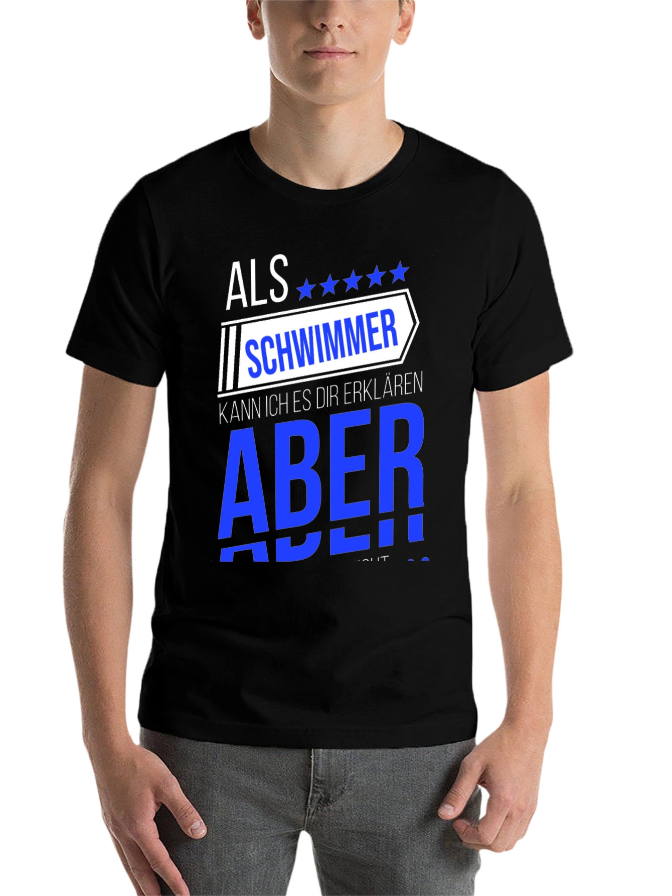 Black Funny Swimmer T-Shirt - Als Schwimmer view 7