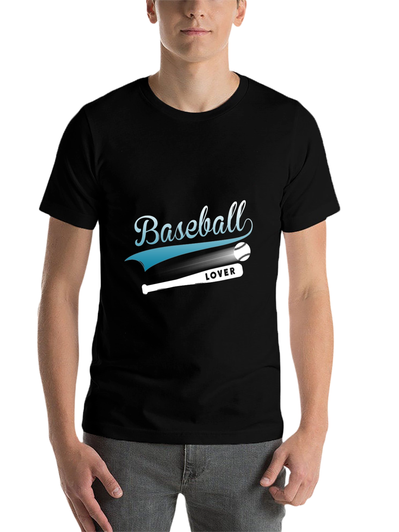 Black Baseball Lover Black T-Shirt view 7