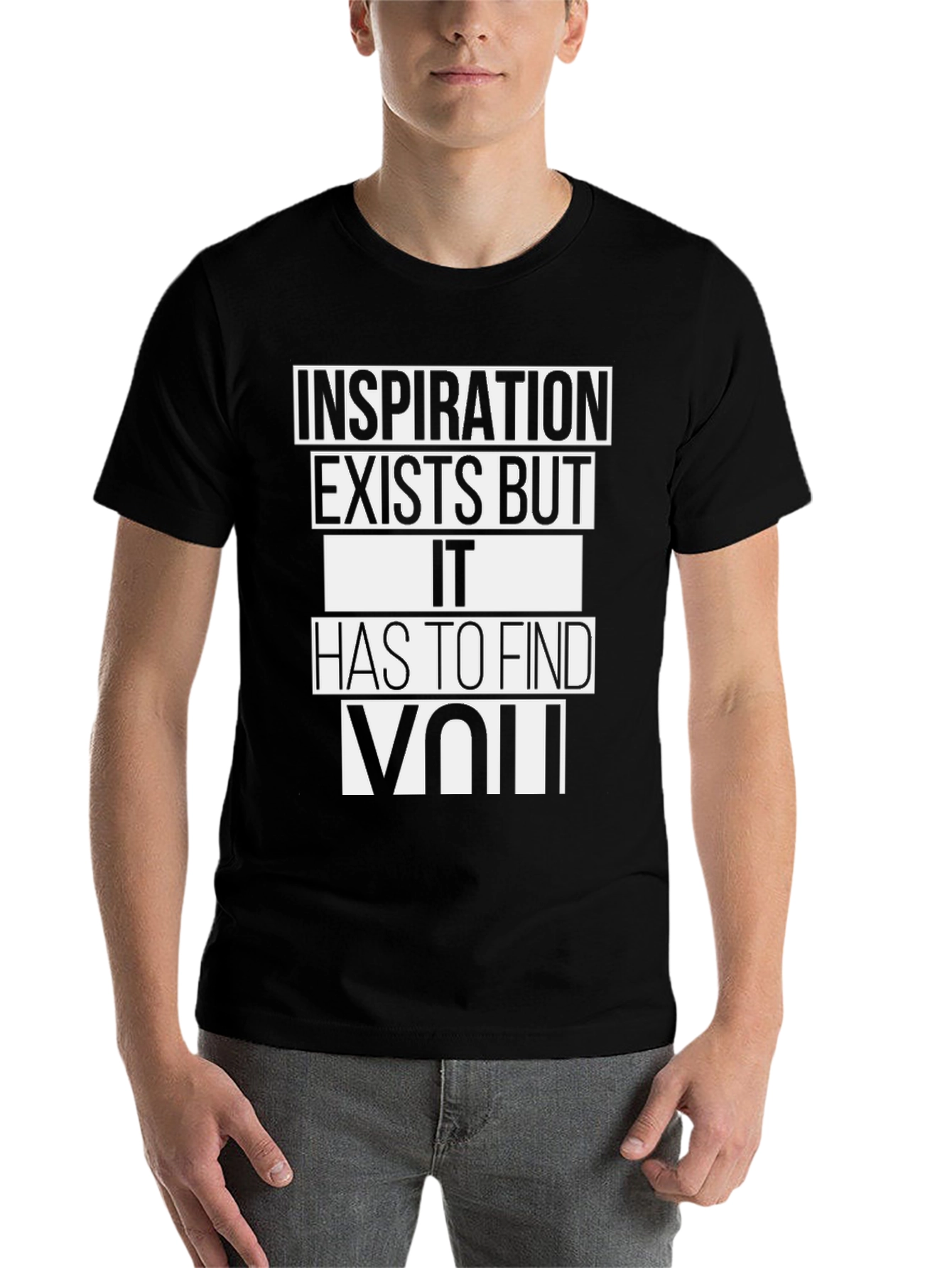 Black Inspiration Graphic Tee - Black Crew Neck view 7