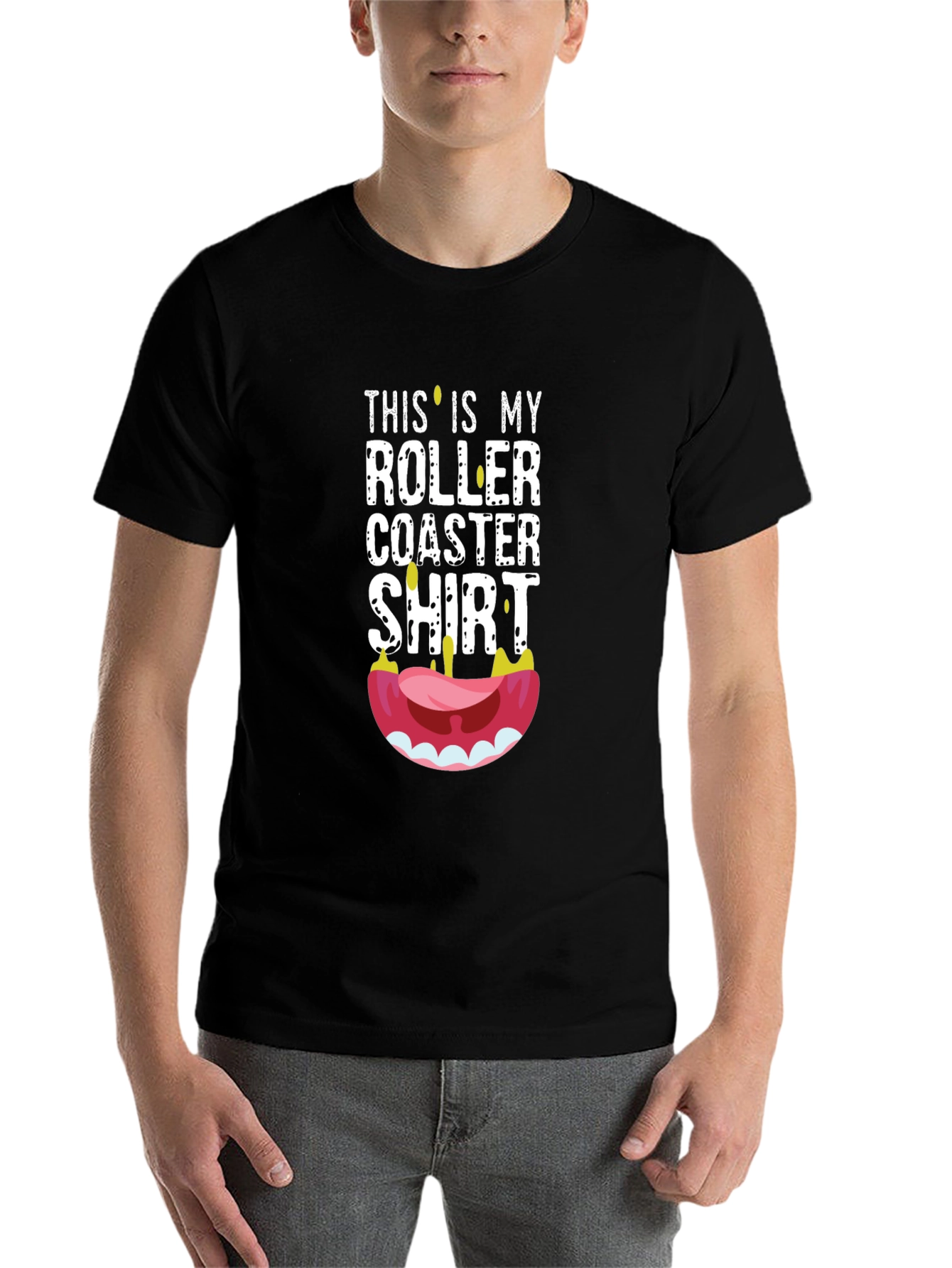 Black Roller Coaster Shirt Funny Theme Park Tee view 7