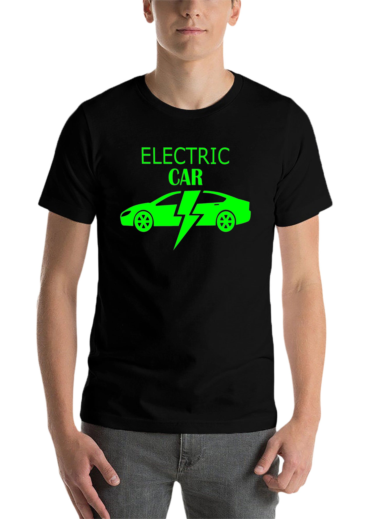 Electric Car T-Shirt - Green Design - 7