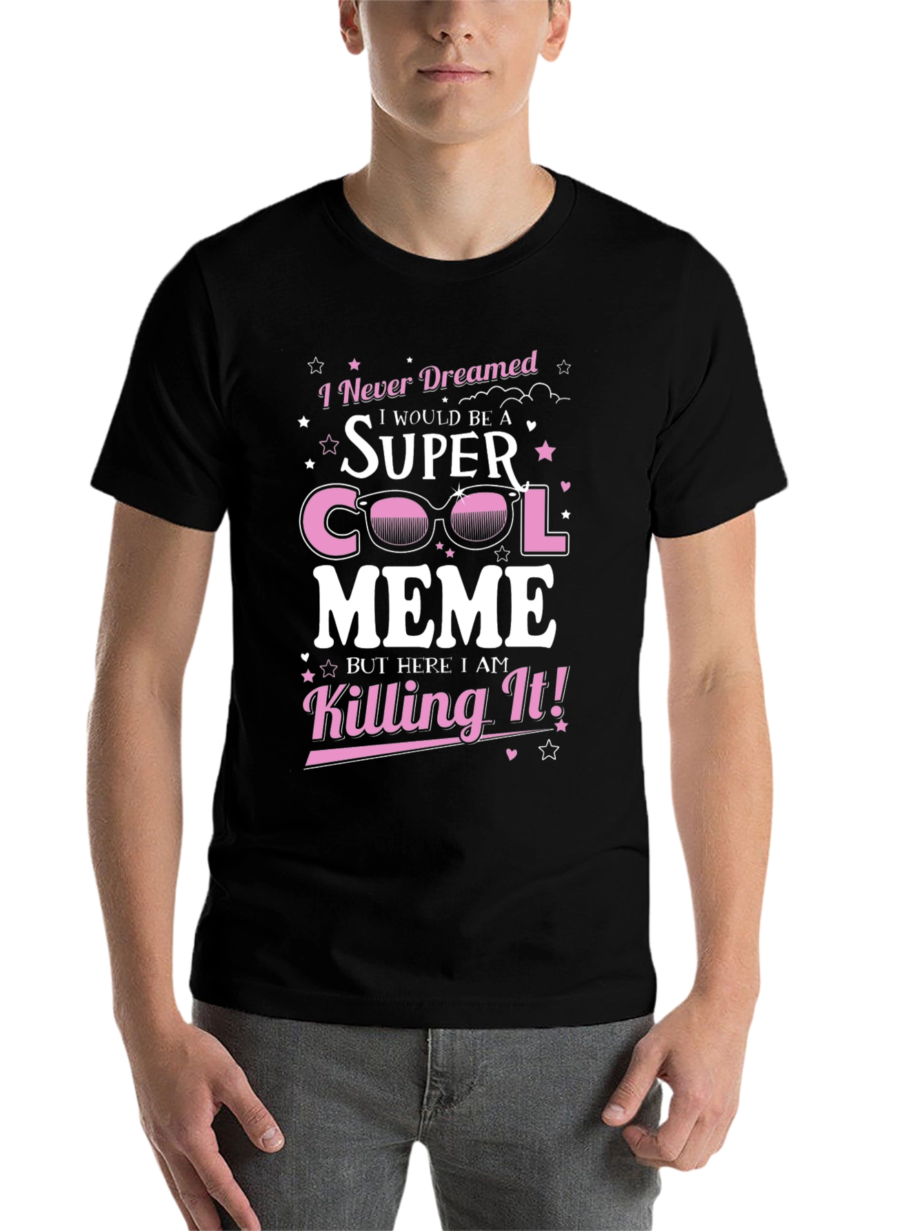 Black Super Cool Meme T-Shirt - Killing It! view 7