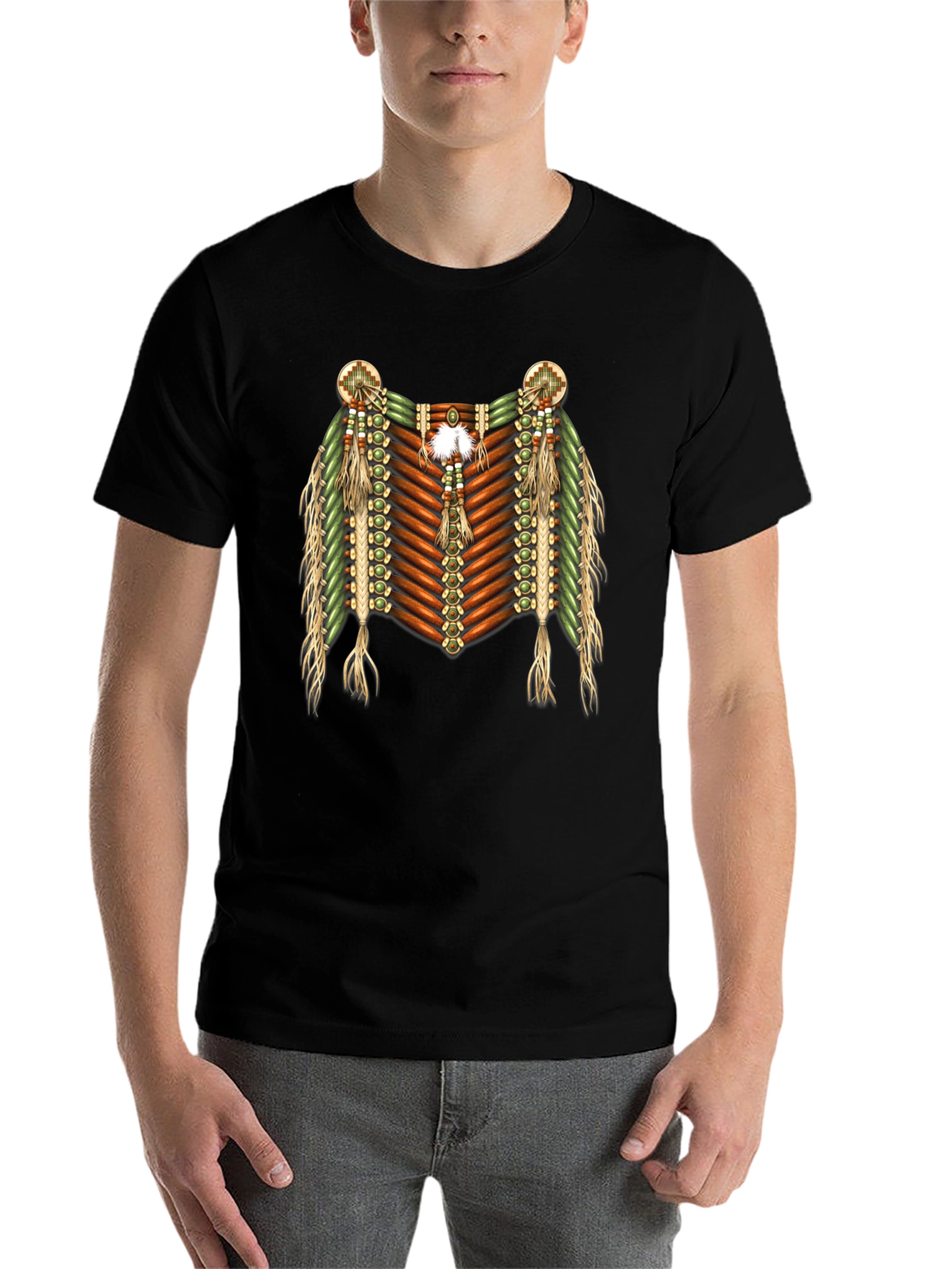Black Native American Inspired Graphic Tee view 7