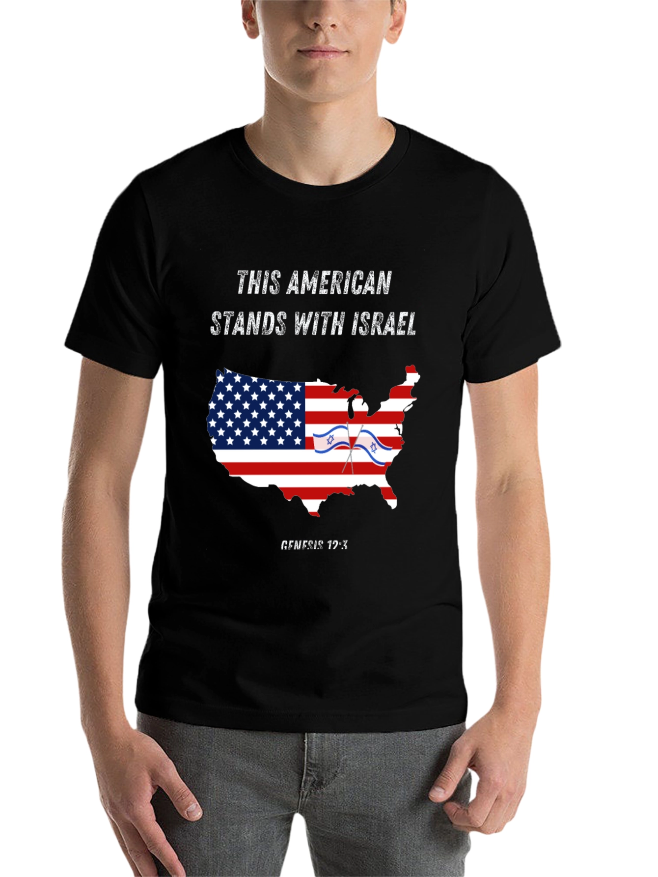 American Stands with Israel T-Shirt - 7