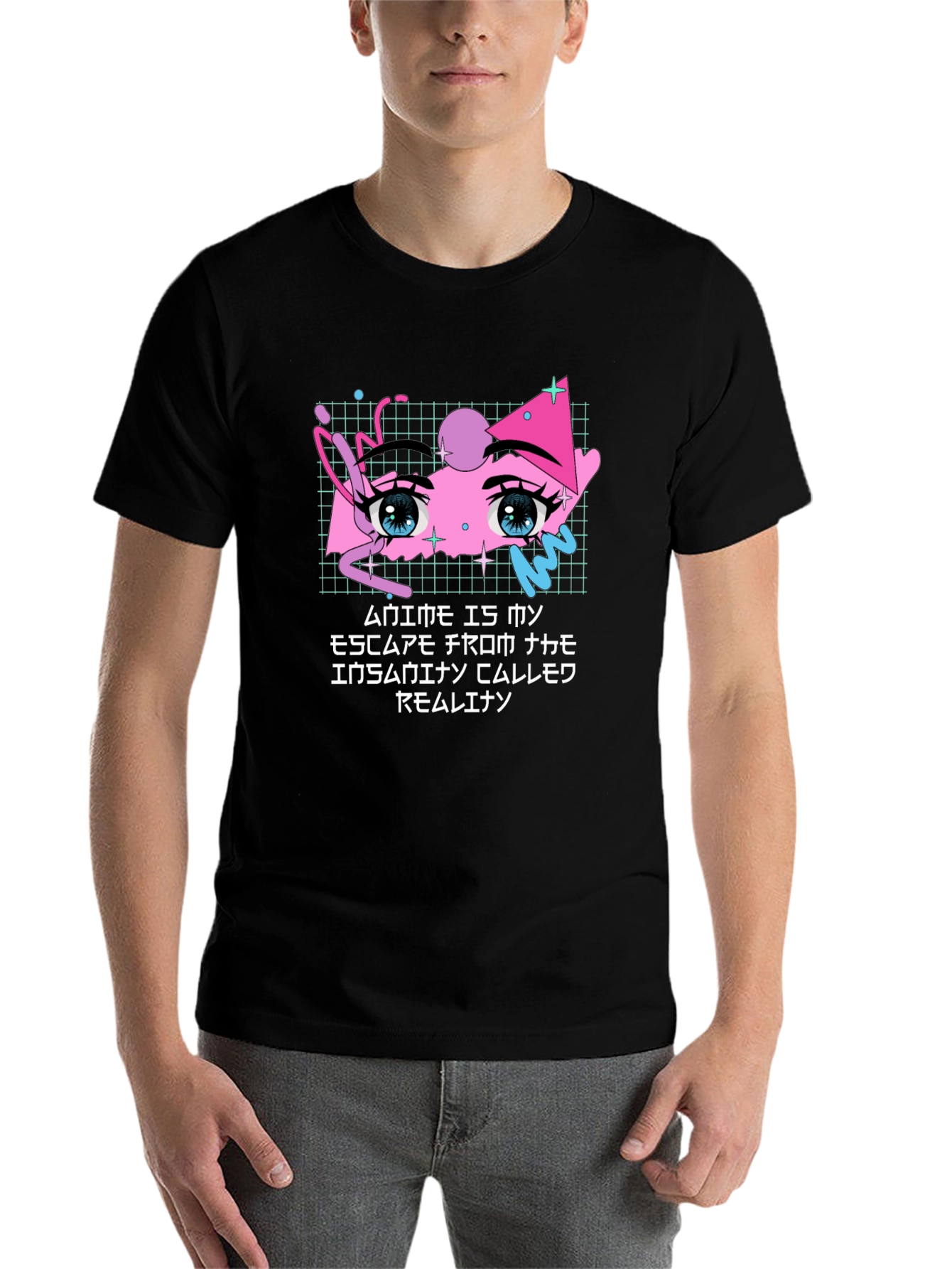 Black Anime Escape T-Shirt view 7