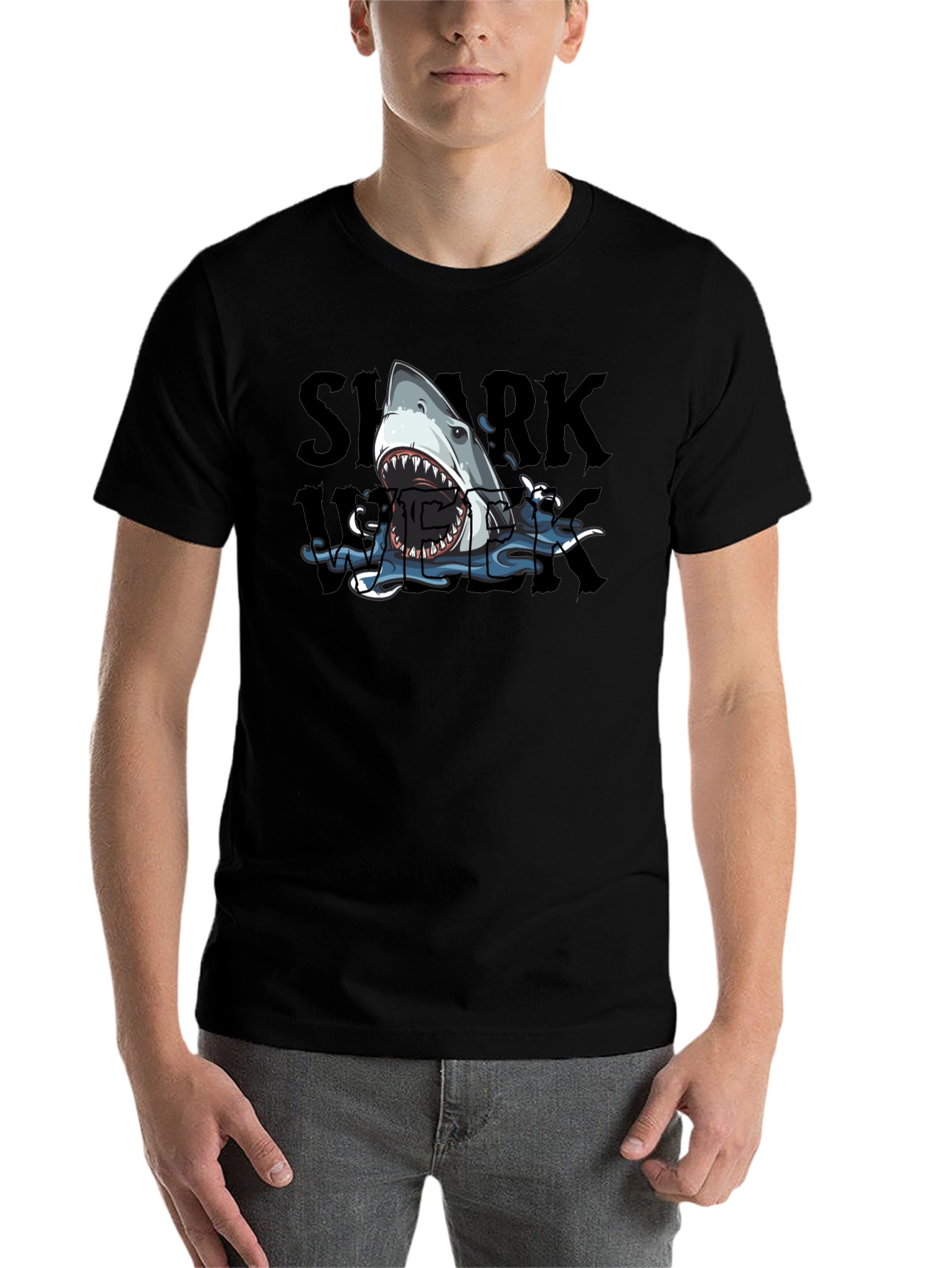 Black Shark Week Graphic Print Tee view 7