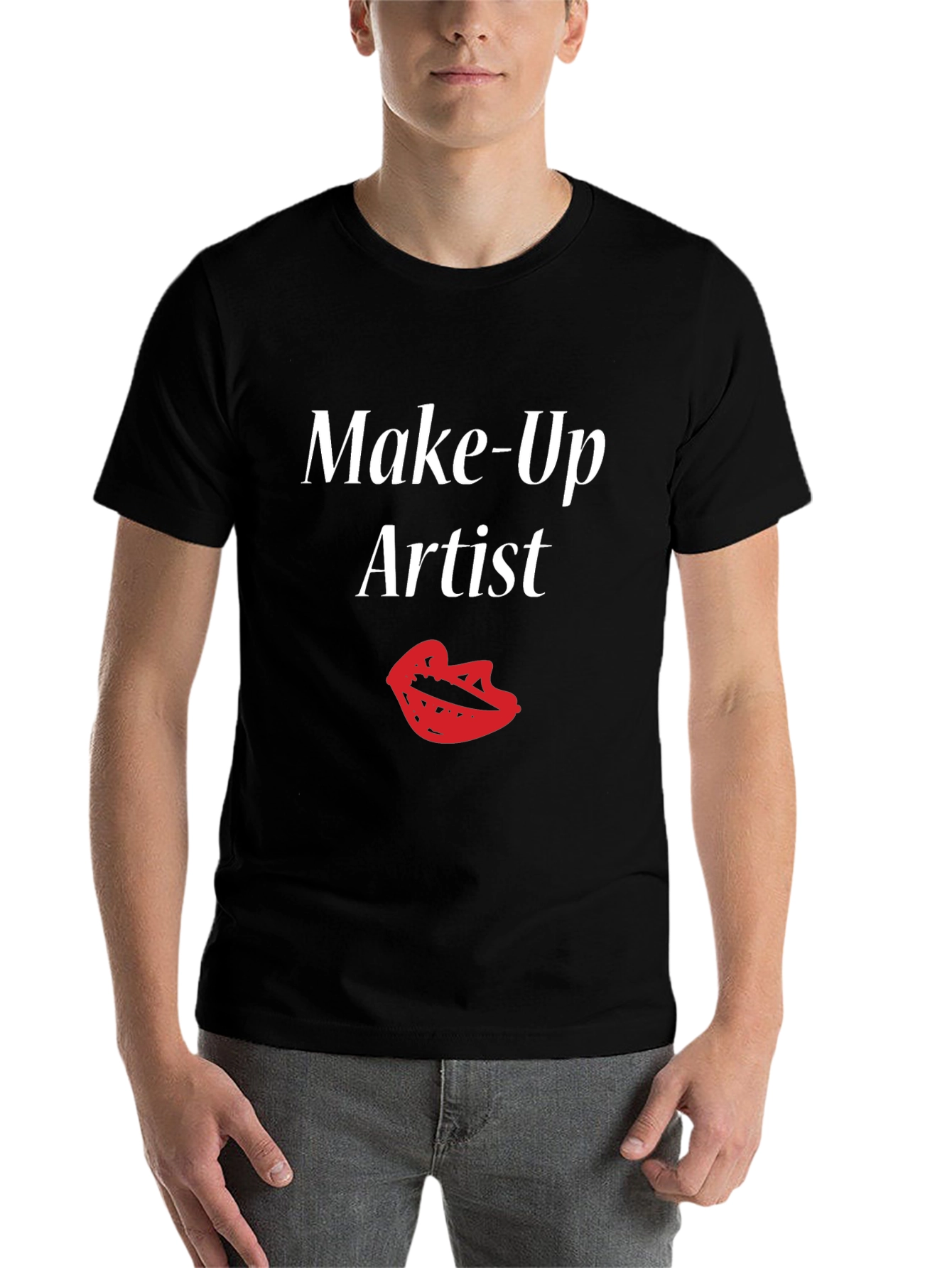 Black Make-Up Artist T-Shirt - Artistic Style view 7