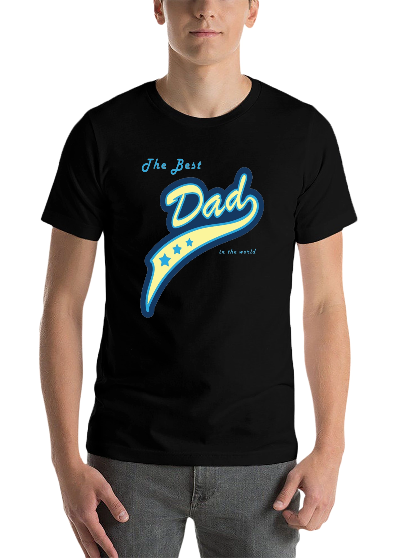 Black Best Dad Ever Graphic Tee - Comfortable Fit view 7