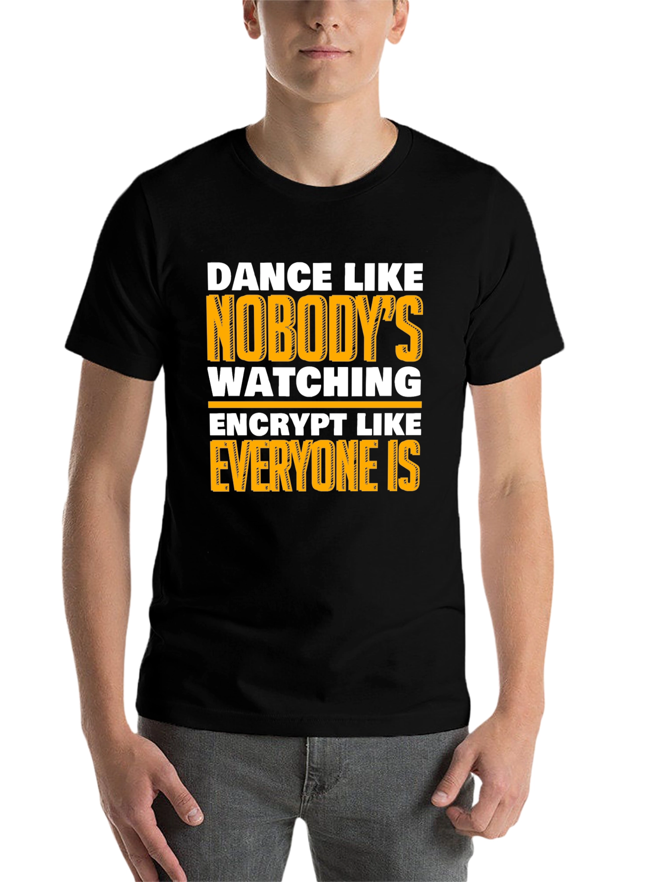 Black Dance Like Nobody's Watching Graphic T-Shirt view 7