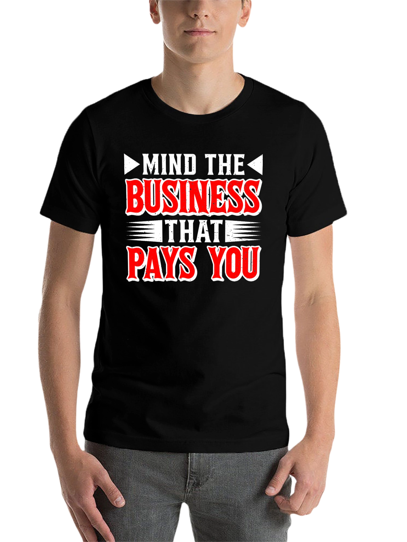 Black Mind the Business That Pays You - Graphic Tee view 7