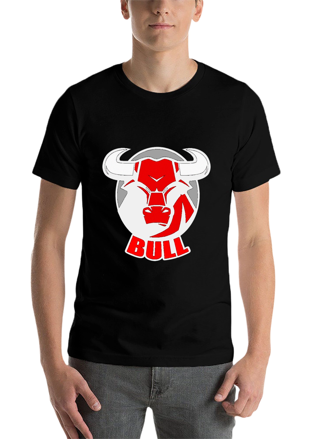 Black Bull Logo Black T-Shirt view 7