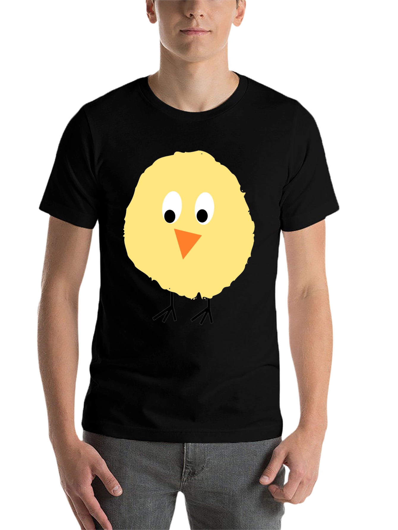 Black Cute Chick Graphic T-Shirt - Black Cotton Tee view 7