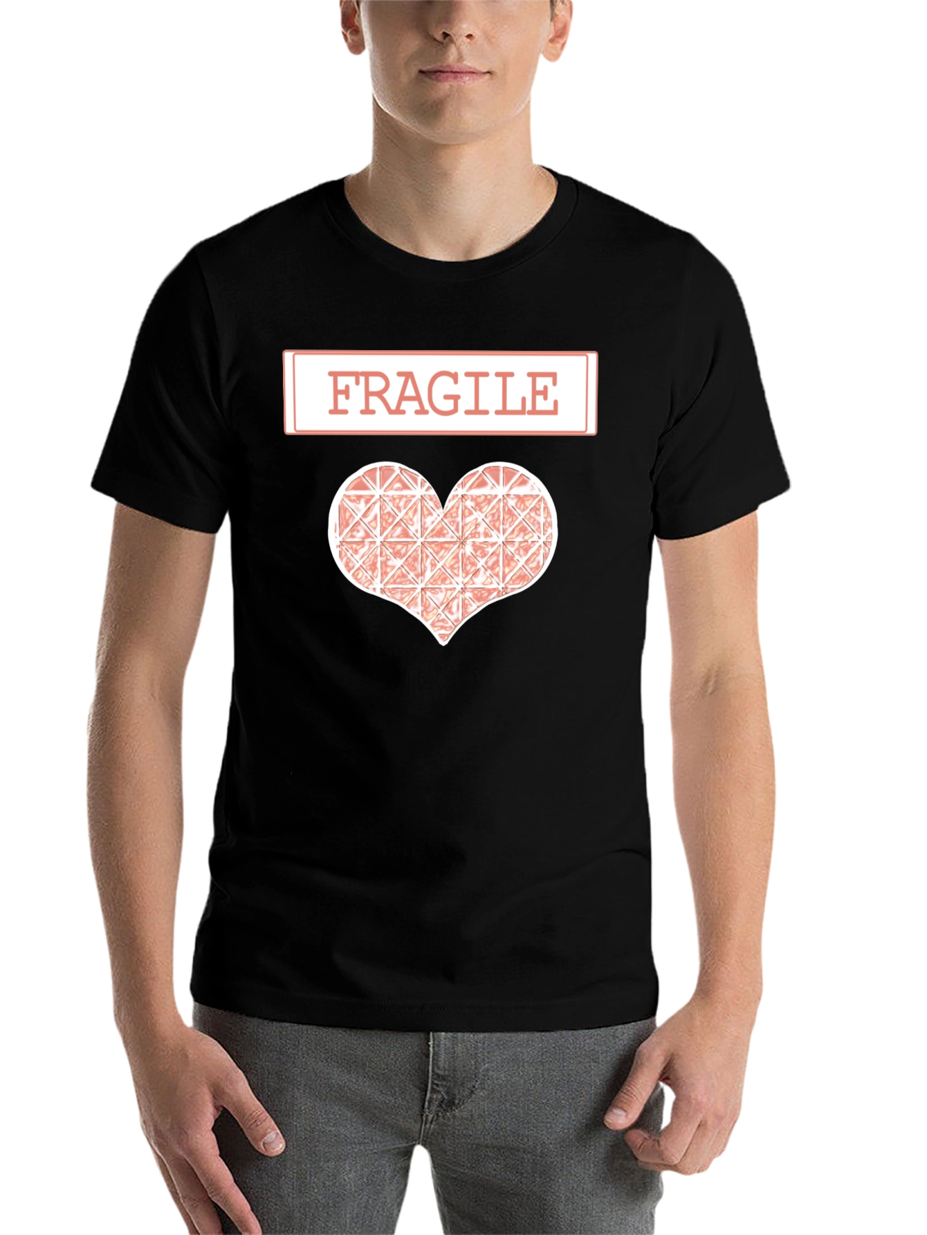 Black Fragile Heart Graphic Tee - Express Yourself! view 7