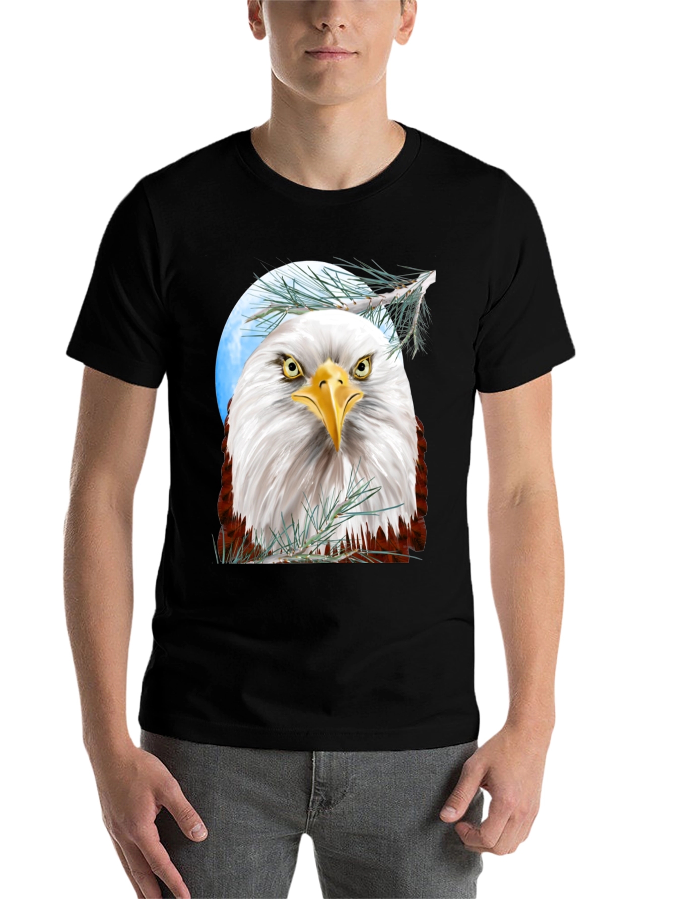 Black Bald Eagle Graphic T-Shirt - Patriotic Design view 7