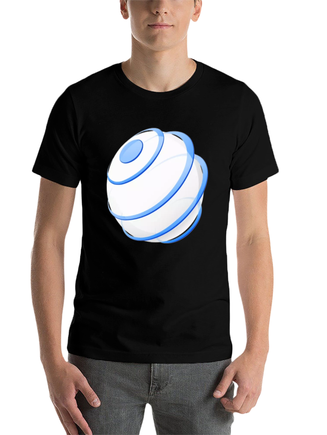 Black Sphere Graphic Tee - Modern Design, Soft Cotton view 7