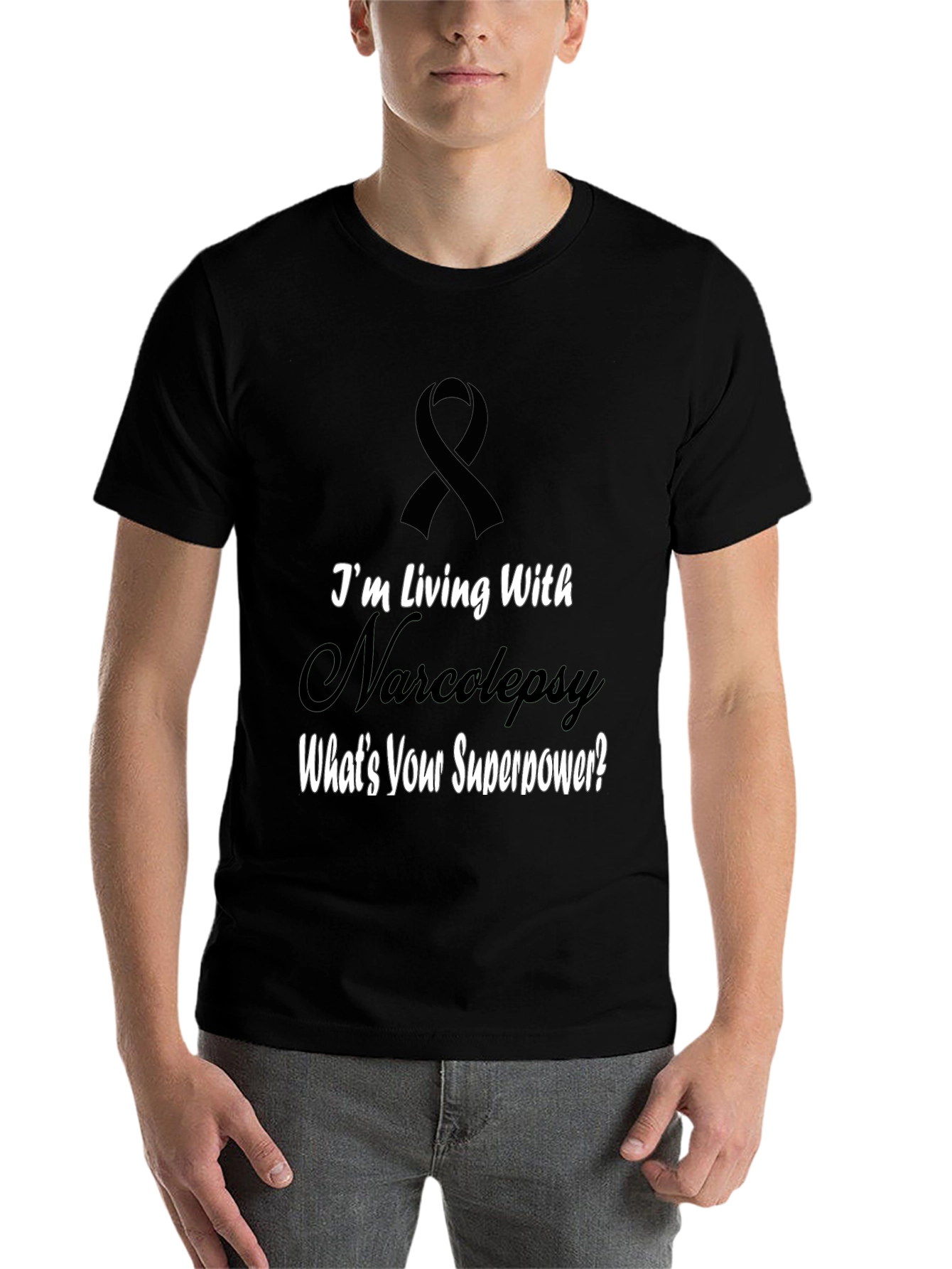 Black Narcolepsy Awareness T-Shirt - What's Your Superpower? view 7